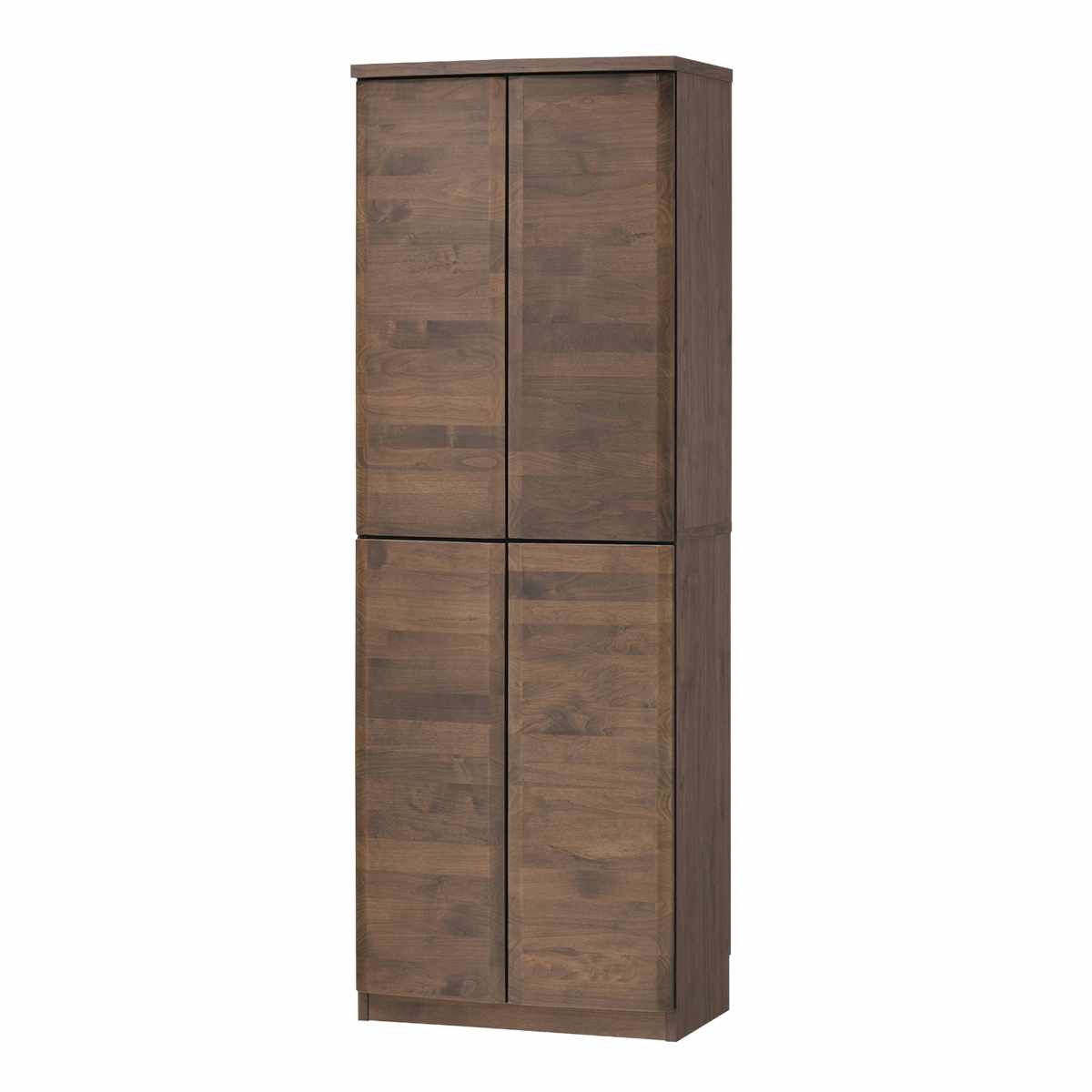 本棚 幅60.5cm ハイタイプ アールデザイン 日本製 ( 棚 ラック 扉収納 可動棚 収納 アルダー材 書棚 組み合わせ 低ホルムアルデヒド ナチュラル ウォールナット アルダー ) 【ナチュラル】 ナチュラル