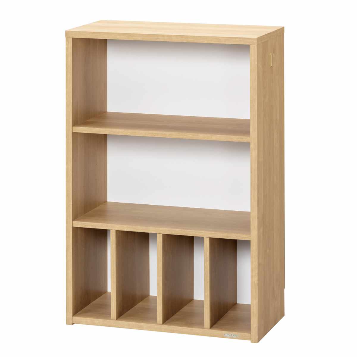 バーチカルシェルフ 幅73cm 組み替え 日本製 完成品 ( オープンシェルフ 本棚 ラック ランドセルラック バイカラー シェルフ 低ホルムアルデヒド リビング学習 ランドセル収納 ナチュラル ウォールナット ) 【ナチュラル】 ナチュラル