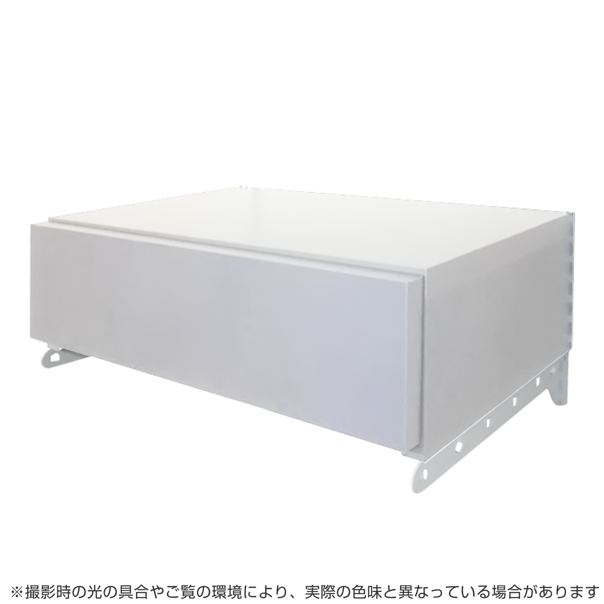 壁面収納 フィットラック 引き出し1段 シューズ用 幅60cm ( パーツ オプション 部品 DIY 収納 小物収納 小物入れ シューズ用引き出し 壁掛け 浮かせる収納 可動棚 オープンラック 収納ラック 有効活用 グレー ホワイト 玄関収納 ) 【グレーホワイト】 グレーホワイト