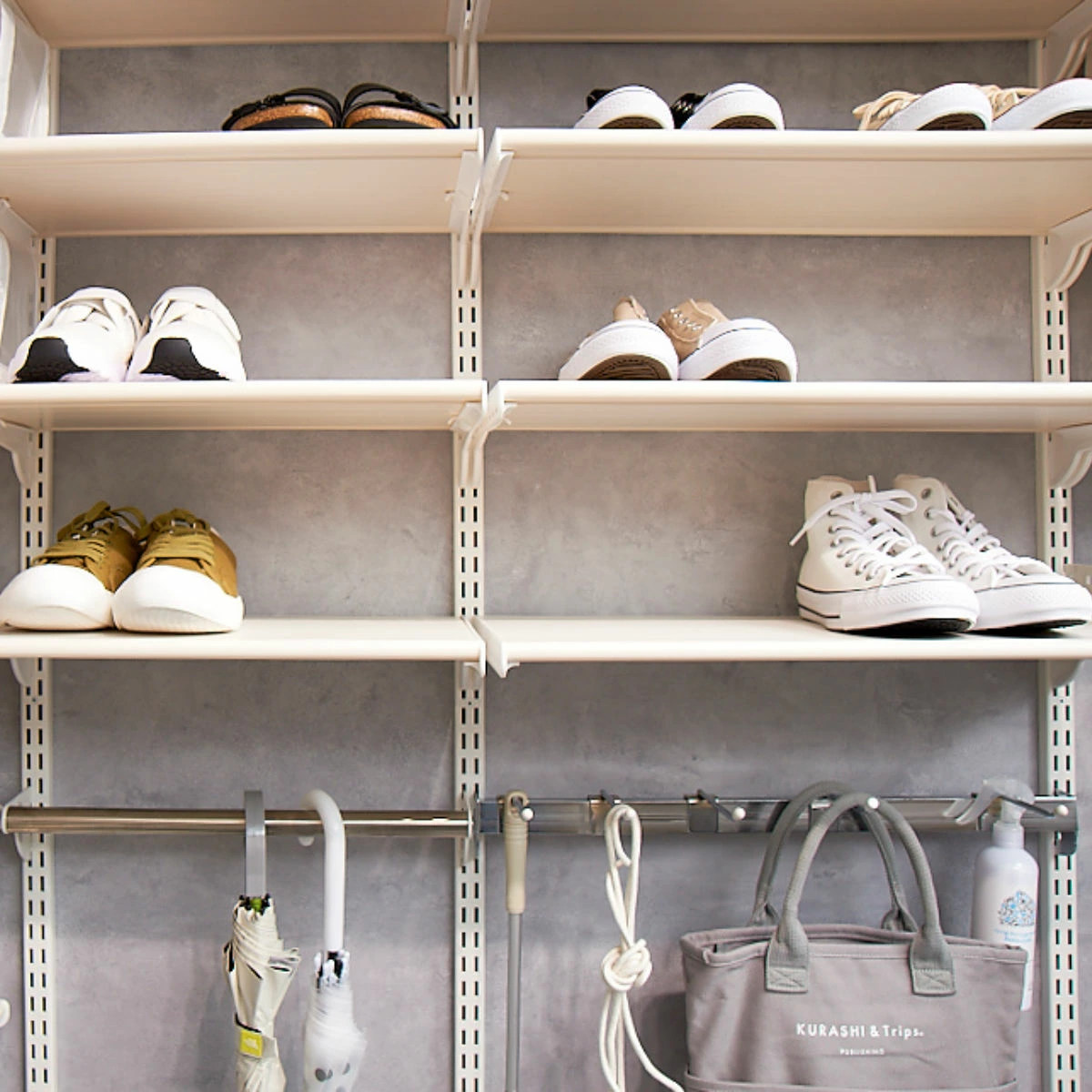 壁面収納 フィットラック 引き出し1段 シューズ用 幅75cm ( パーツ オプション 部品 DIY 収納 小物収納 小物入れ シューズ用引き出し 壁掛け 浮かせる収納 可動棚 オープンラック 収納ラック 有効活用 グレー ホワイト 玄関収納 ) 【ホワイト】 ホワイト