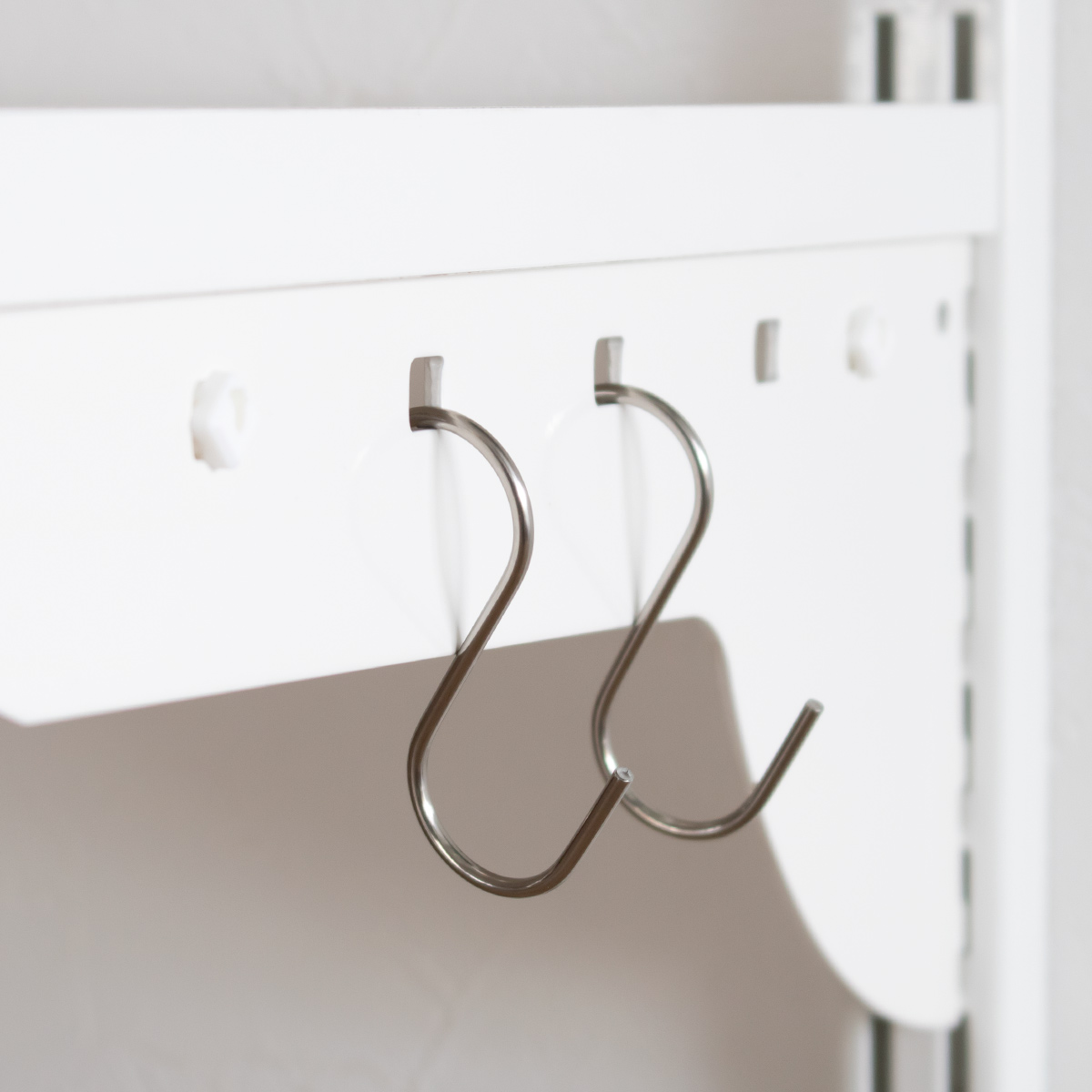 壁面収納 フィットラック ランドリー棚セット 幅45×奥行60cm 棚板奥行30cm ( 棚 ラック パイプ付き DIY 収納 ランドリーラック 洗濯機上 可動棚 洋服掛け ハンガー掛け 有効活用 収納スペース 壁掛け 壁面 洗濯 ランドリー ) 【ホワイト×ブラウン】 ホワイト×ブラウン