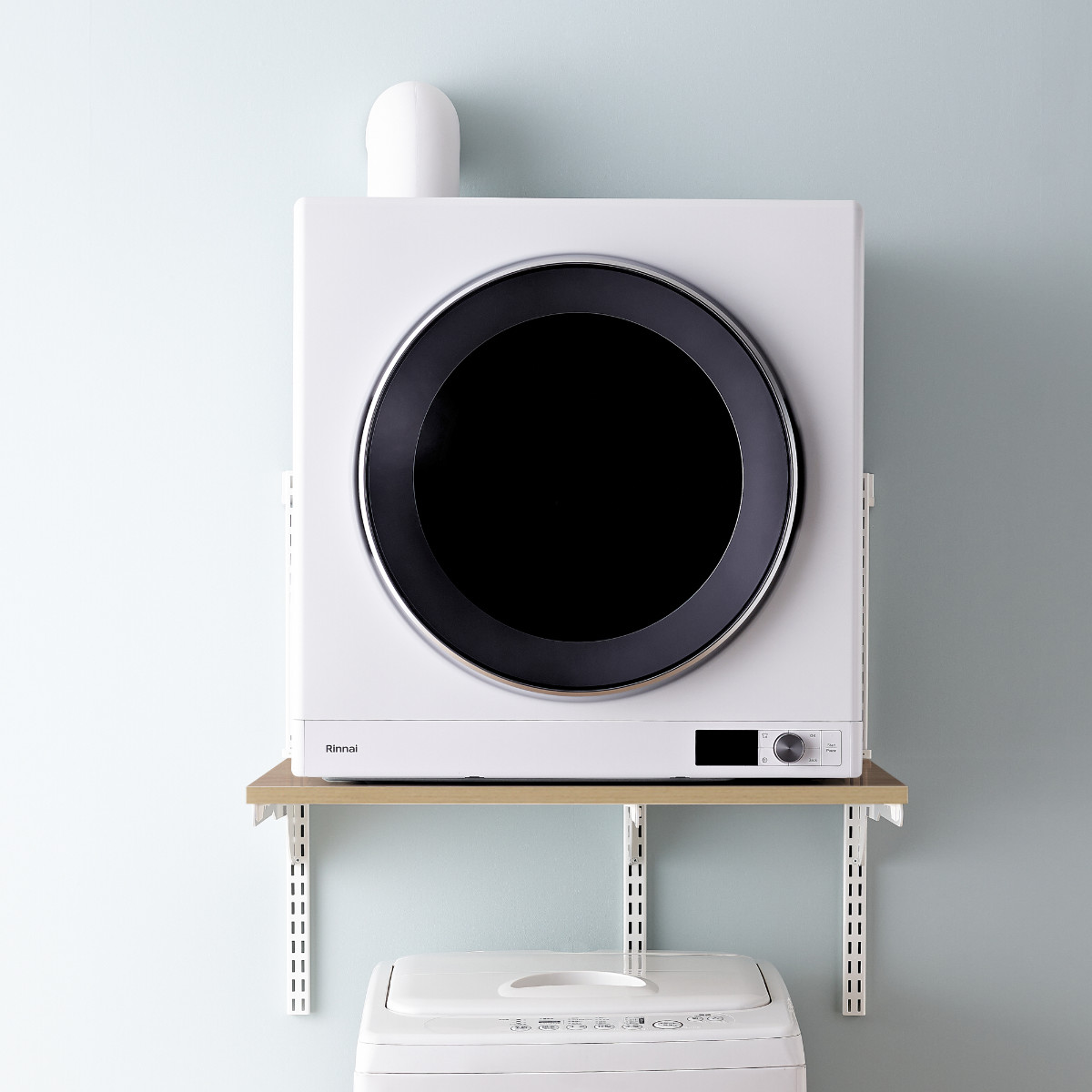 ランドリーラック 乾太くん 棚板セット 幅75×奥行60cm KS7560C ( 壁面収納 乾燥機 台 収納 専用棚 収納ラック 収納棚 洗濯機上 衣類乾燥機 ランドリー 洗面所 有効活用 壁掛け ラック ウォールシェルフ ) 【ホワイト】 ホワイト