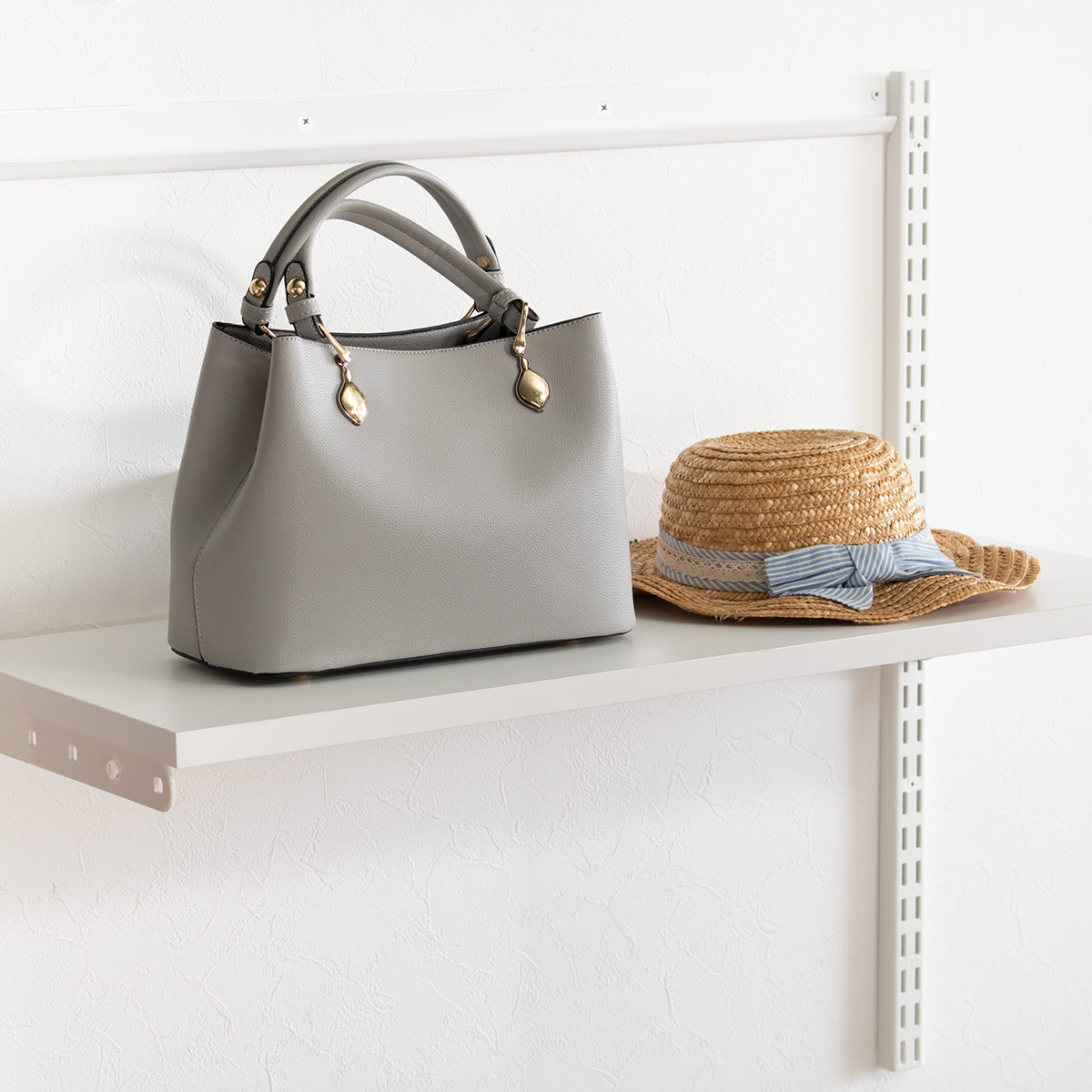 壁面収納 TSセット 棚板 ブラケット 幅90cm 奥行30cm フィットラック ( 木製 DIY 収納 可動棚 オープンラック 収納ラック 有効活用 収納スペース 壁掛け ラック 棚受け ウォールシェルフ ) 【ホワイト】 ホワイト