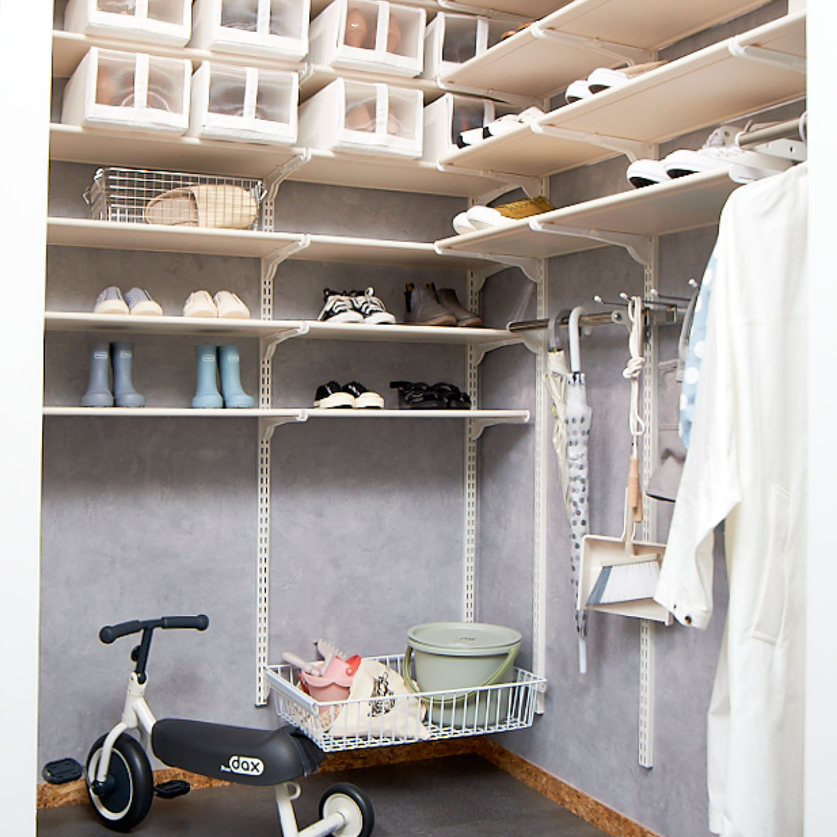 収納ケース 引き出し 1段 ブラケット付き 幅75cm フィットラック ( パーツ オプション 部品 DIY 収納 小物収納 小物入れ 壁掛け 浮かせる収納 可動棚 オープンラック 収納ラック 有効活用 ホワイト 引出し )