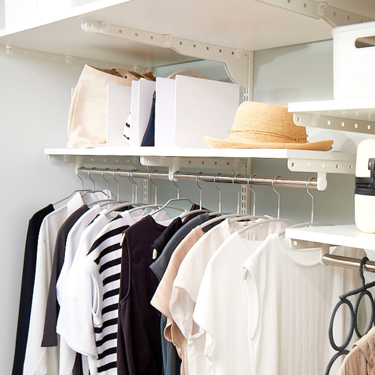 壁面収納 TPセット 木棚 パイプ セット 幅75cm 奥行45cm フィットラック ( 棚板 ハンガーラック DIY 収納 吊り下げ収納 クローゼット ホワイト 可動棚 オープンラック 収納ラック 有効活用 壁掛け 白 ラック )