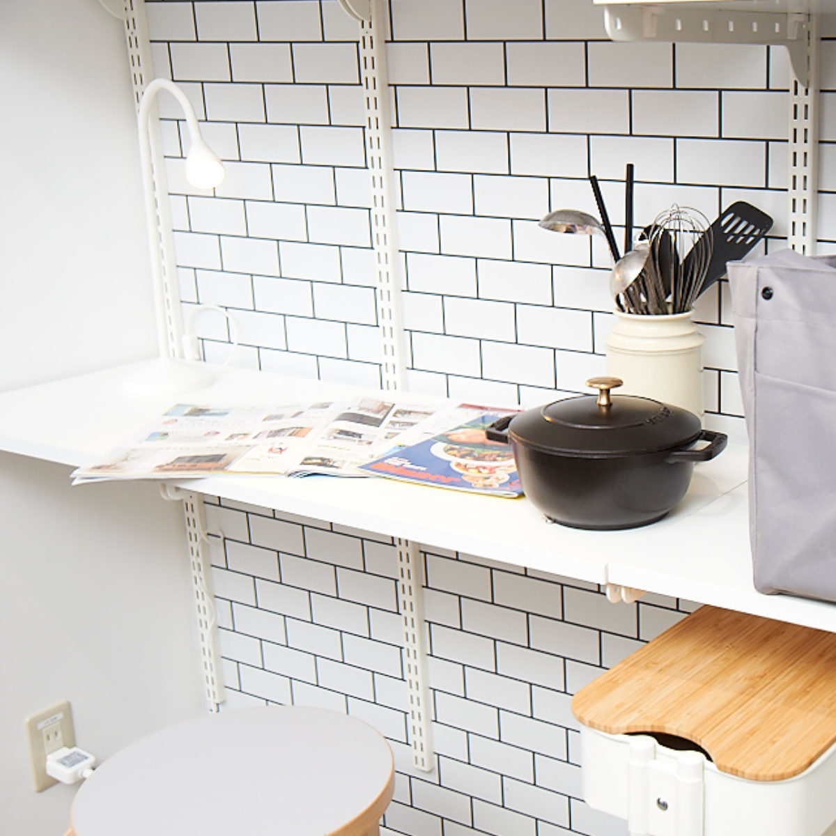 壁面収納 TSセット 棚板 ブラケット 幅75cm 奥行40cm フィットラック ( 木製 DIY 収納 可動棚 オープンラック 収納ラック 有効活用 収納スペース 壁掛け ラック 棚受け ウォールシェルフ ) 【ホワイトウッド】 ホワイトウッド