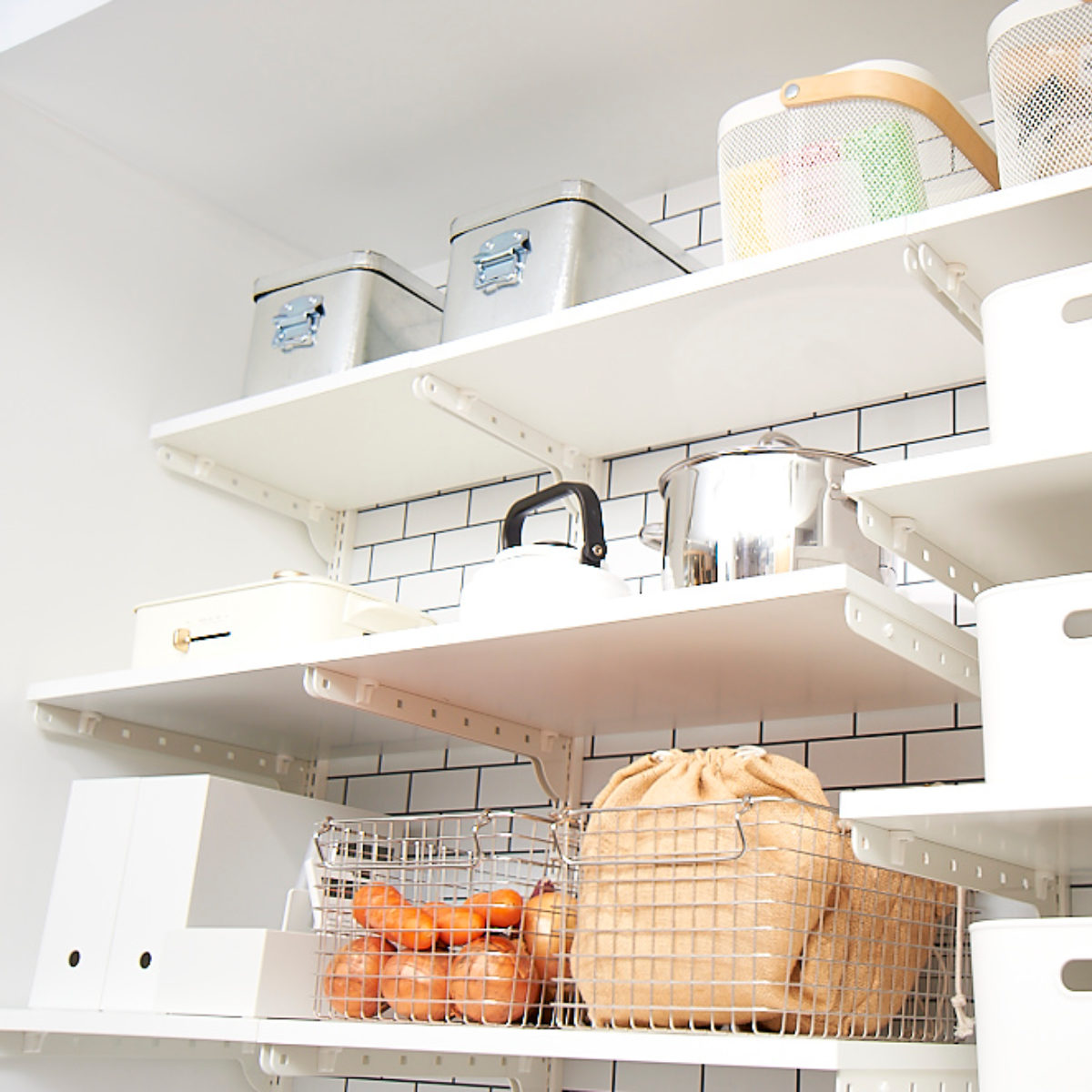 壁面収納 TSセット 棚板 ブラケット 幅90cm 奥行40cm フィットラック ( 木製 DIY 収納 可動棚 オープンラック 収納ラック 有効活用 収納スペース 壁掛け ラック 棚受け ウォールシェルフ ) 【ホワイトウッド】 ホワイトウッド