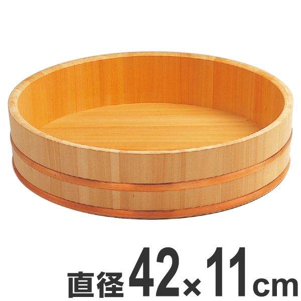 寿司桶 木製 尺4寸 飯切 飯台 桶 業務用 ( 半切り 鮨 寿司 すし おけ ちらし寿司 盛り付け 大容量 大サイズ 飲食店 寿司屋 和食 )
