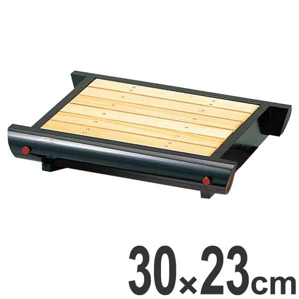 盛器 木製 一尺 井桁盛込器 目盛付 黒 皿 食器 刺身 お造り 食器 盛り皿 ( お皿 大漁盛り 器 うつわ 和食器 舟盛り 盛る 魚 懐石 懐石料理 飲食店 料亭 旅館 大皿 )