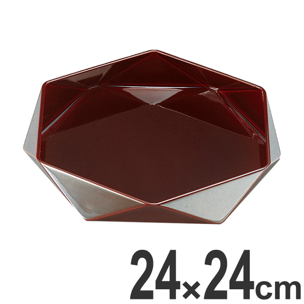 盛器 木製 8寸 ダイヤ鉢 溜漆塗 漆塗 盛皿 越前漆器 盛込台 盛皿 盛り皿 皿 食器 業務用 ( お皿 菓子鉢 八寸 盆 付出皿 前菜皿 器 うつわ 和食器 突出皿 漆 塗り 漆塗り 漆器 懐石 懐石料理 飲食店 料亭 旅館 天皿 )