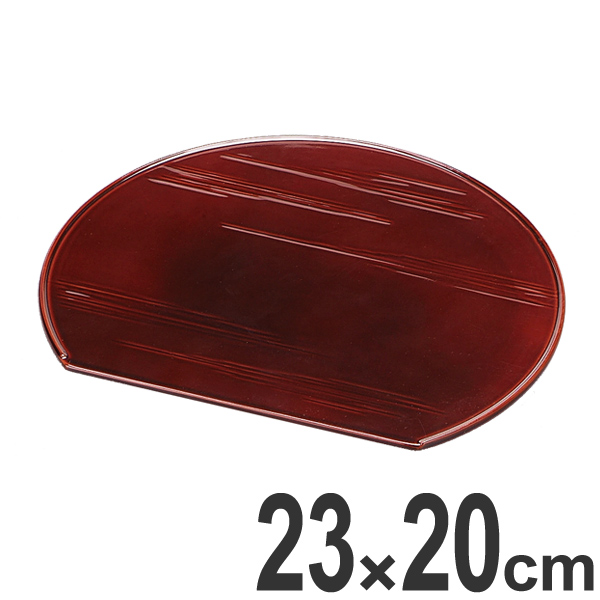 盛器 木製 7.5寸 半月かすり彫 敷皿 盛皿 溜 漆塗 越前漆器 皿 懐石 食器 刺身 お造り 盛り皿 業務用 ( 敷き皿 焼皿 八寸 盆 付出皿 前菜皿 器 うつわ 敷膳 突出皿 漆調 塗り 漆塗り 漆器 懐石料理 料亭 旅館 大皿 )