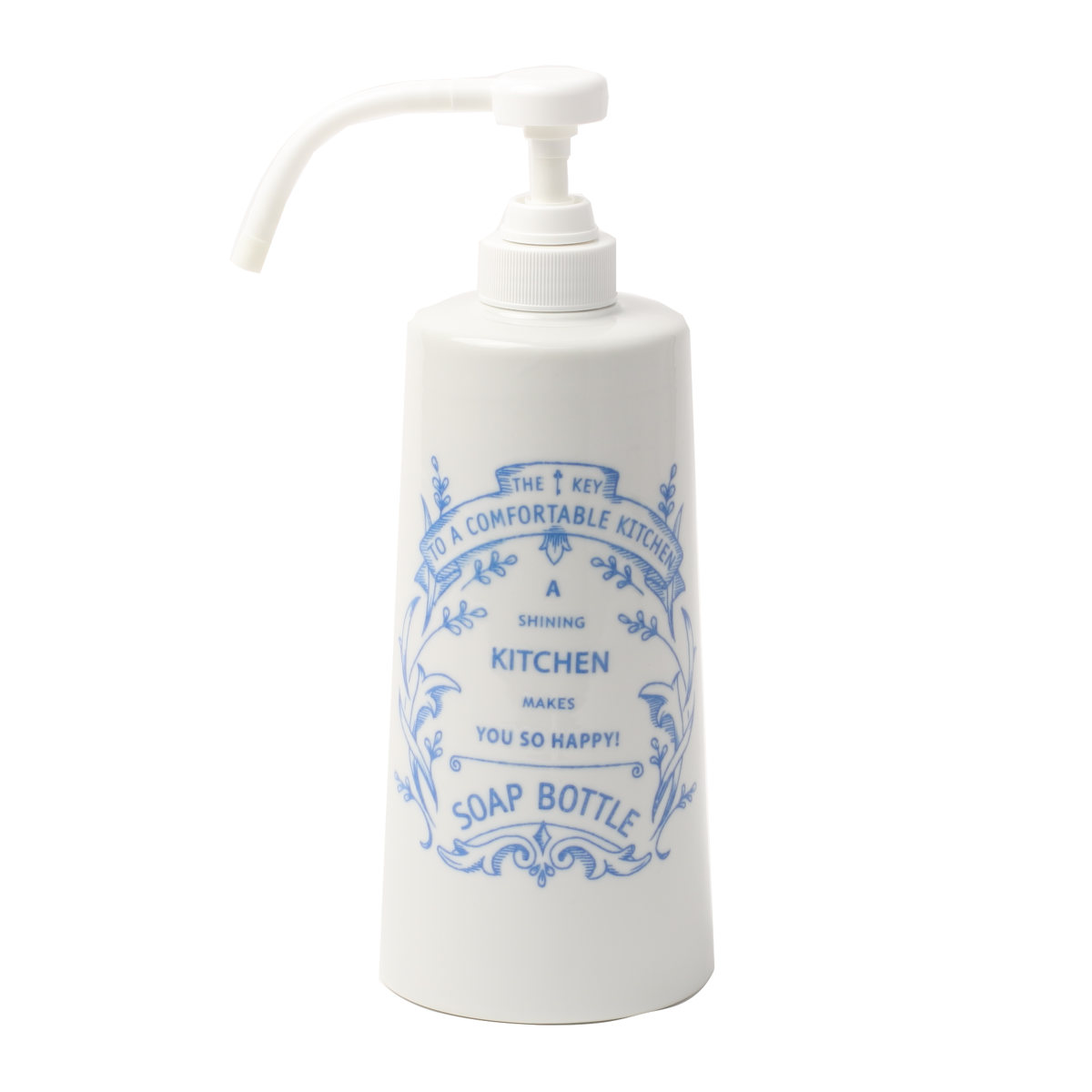 石鹸ボトル 600ml アンティケール キッチン ソープボトル 陶器 ( ディスペンサー ボトル 洗剤 ソープ 詰替えボトル 詰め替え用 600 日本製 陶器製 ハンドソープ アルコール ロングノズル プッシュ 容器 リキッド ポンプ 大容量 ) 【ベリー】 ベリー