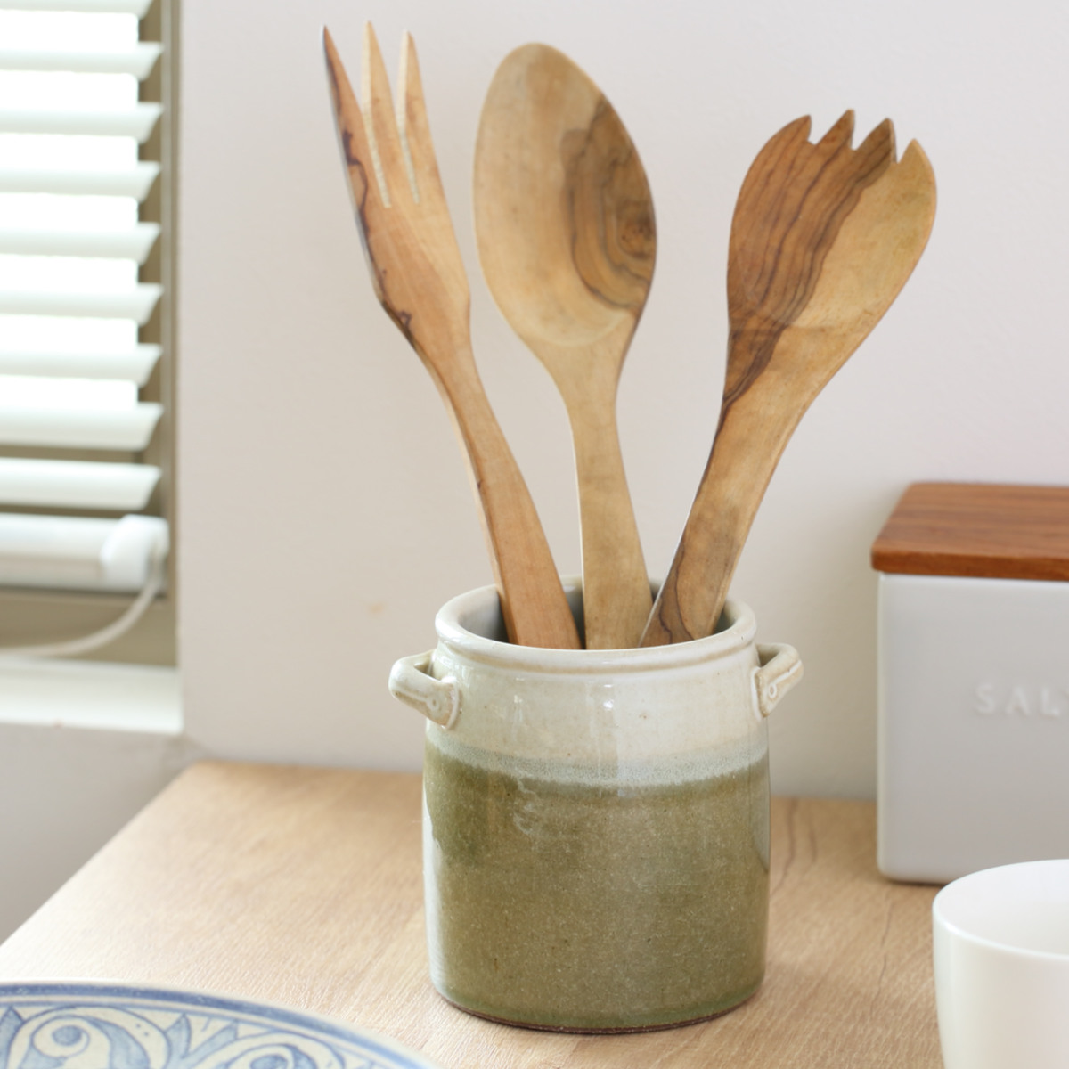 カトラリースタンド ミョルク ツールスタンド 日本製 ( カトラリー スタンド せっ器 北欧 キッチンツール収納 調理道具 キッチンツール 収納 調理道具立て 食洗機対応 花瓶 フラワーベース バイカラー おしゃれ かわいい ) 【ジンジャー】 ジンジャー