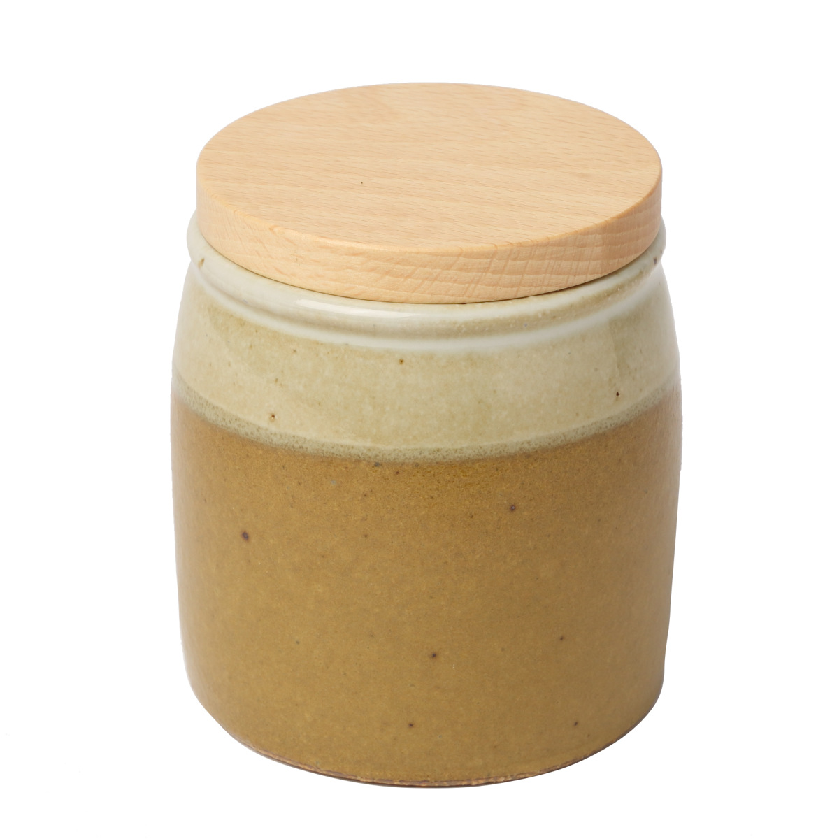 保存容器 300ml ミョルク キャニスター ( 調味料容器 調味料入れ ストッカー 密閉 せっ器 北欧 木蓋付き 丸型 砂糖 塩 コーヒー 紅茶 天然木 おしゃれ シンプル 上品 北欧風 バイカラー パッキン ) 【ナチュラル】 ナチュラル