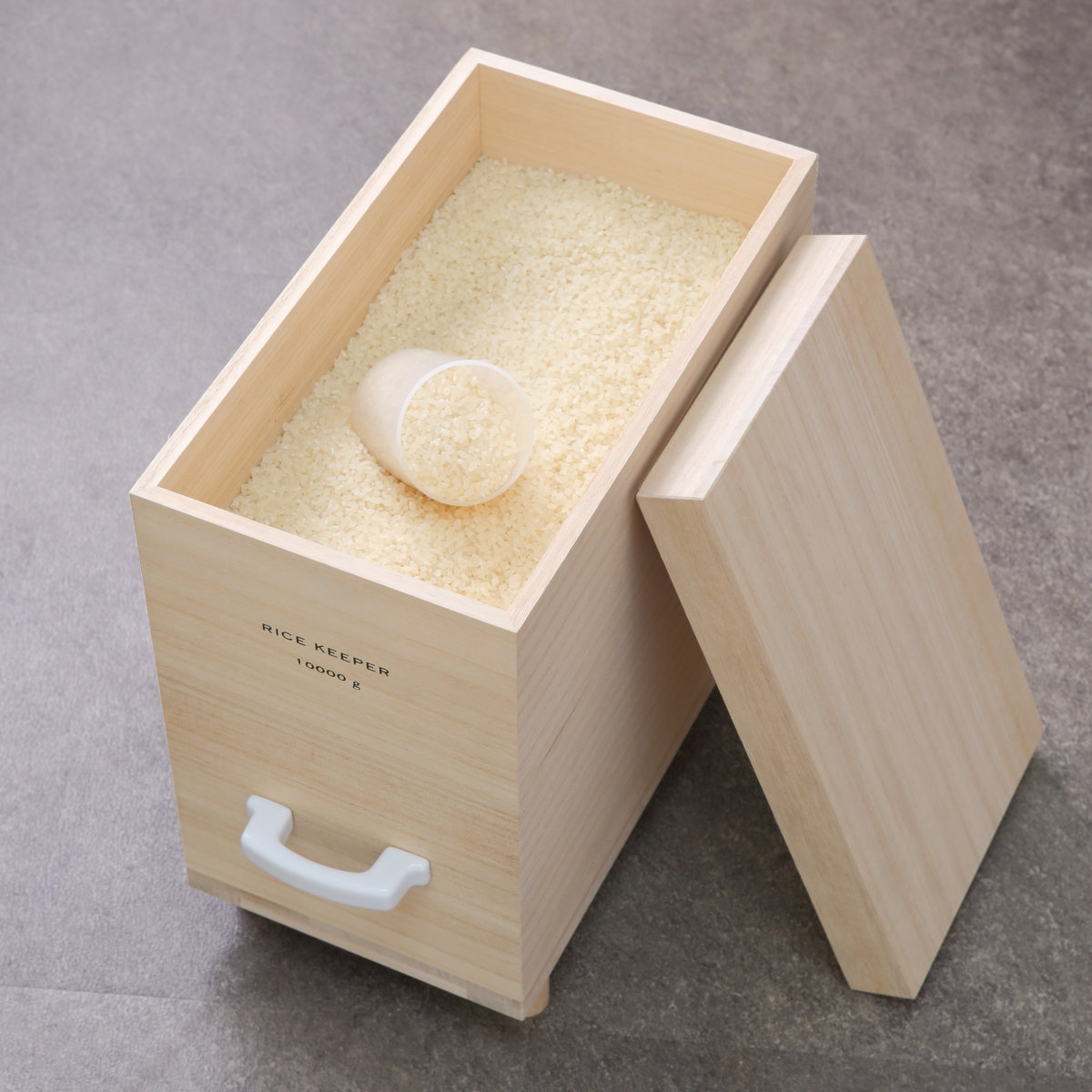 ライスストッカー 技物専科 米びつ 10kg用 キャスター付き 桐製 日本製 ( 米櫃 こめびつ ライスボックス キャスター 保存容器 おすすめ 10kg 10キロ 桐 和風 桐製米びつ お米 収納 保存 ストッカー キッチン スリム すき間 隙間 )