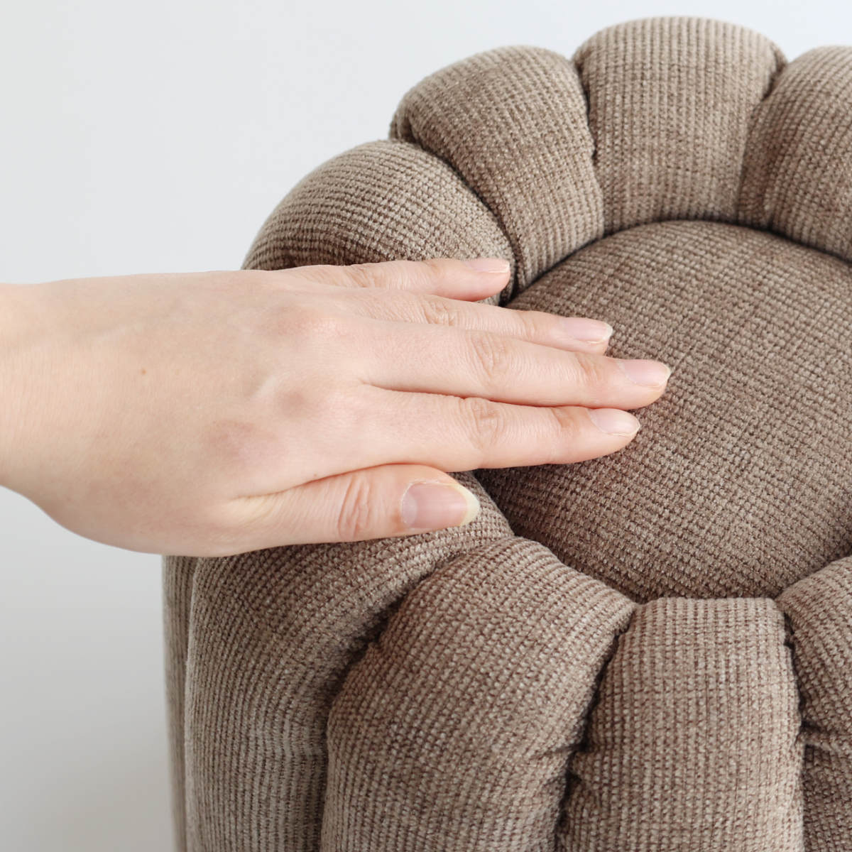 スツール カヌレ 座面高40.5cm ( 椅子 オットマン コンパクト ローチェア チェア イス かわいい スイーツ お菓子 くすみカラー インテリア ) 【ピンク】 ピンク