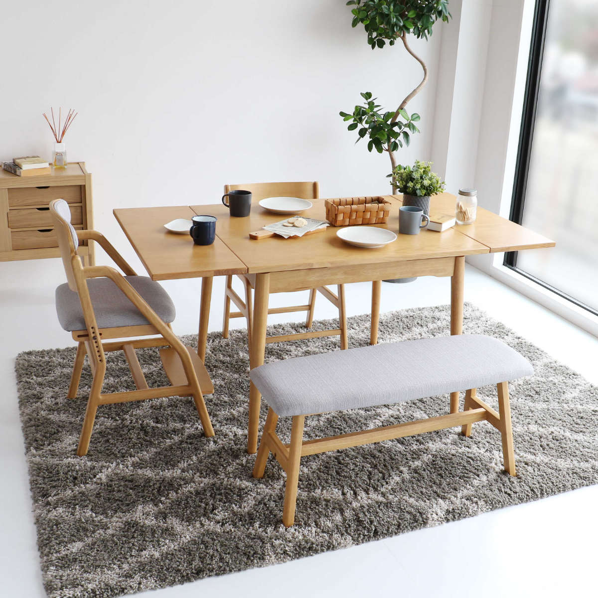 ダイニングベンチ 幅90cm E-Toko ( コンパクト ベンチ ダイニング 木製 天然木 ファブリック 布張り 北欧 ダイニングチェア 長椅子 1人用 2人用 食卓 リビング ベンチチェア リビングベンチ チェア 椅子 食卓椅子 おしゃれ 軽量 )