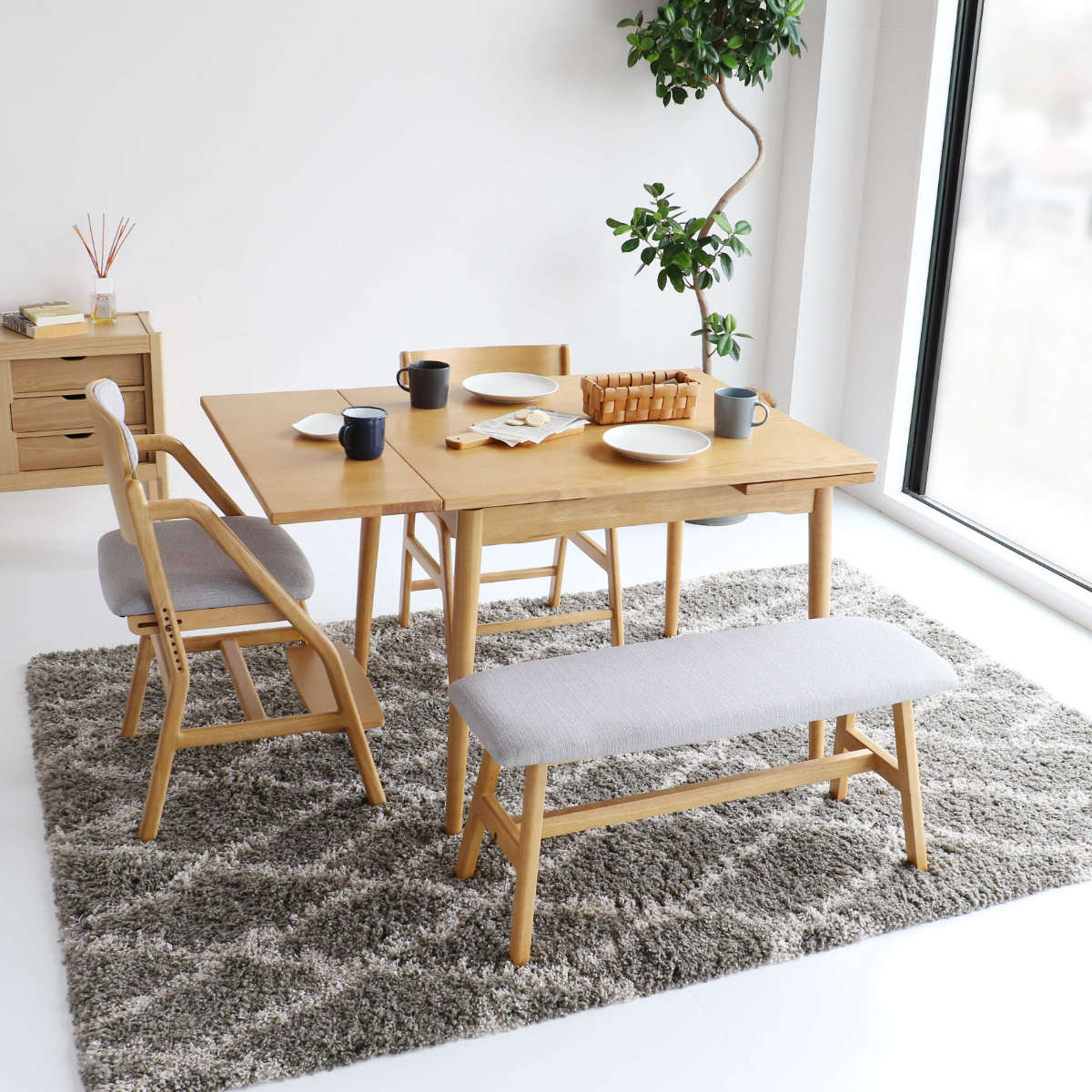 ダイニングベンチ 幅90cm E-Toko ( コンパクト ベンチ ダイニング 木製 天然木 ファブリック 布張り 北欧 ダイニングチェア 長椅子 1人用 2人用 食卓 リビング ベンチチェア リビングベンチ チェア 椅子 食卓椅子 おしゃれ 軽量 )