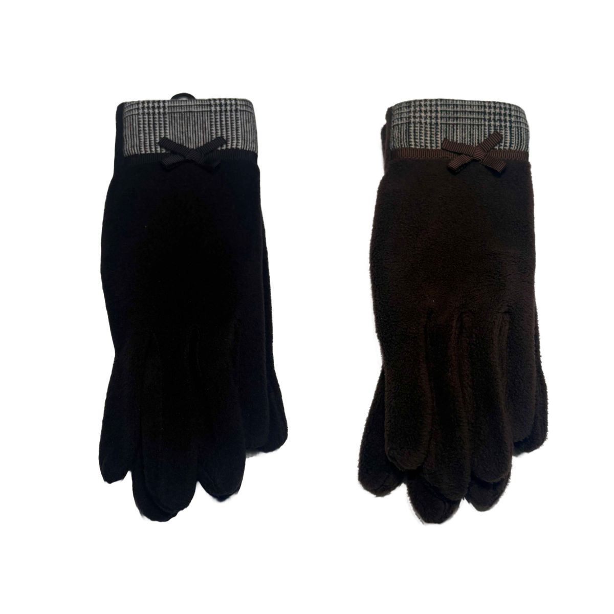 アソート 手袋 リボン ※色は選べません （ てぶくろ 防寒 レディース 5本指 シンプル 温かい 防寒手袋 防風 保温 寒さ対策 秋 冬 あったか ）