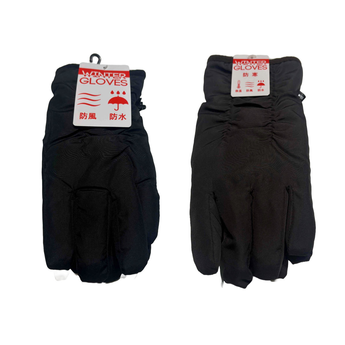 アソート 手袋 防水 防風 シャーリング※色は選べません （ てぶくろ 防寒 レディース 5本指 シンプル 温かい 防寒手袋 防風 保温 寒さ対策 秋 冬 あったか ）