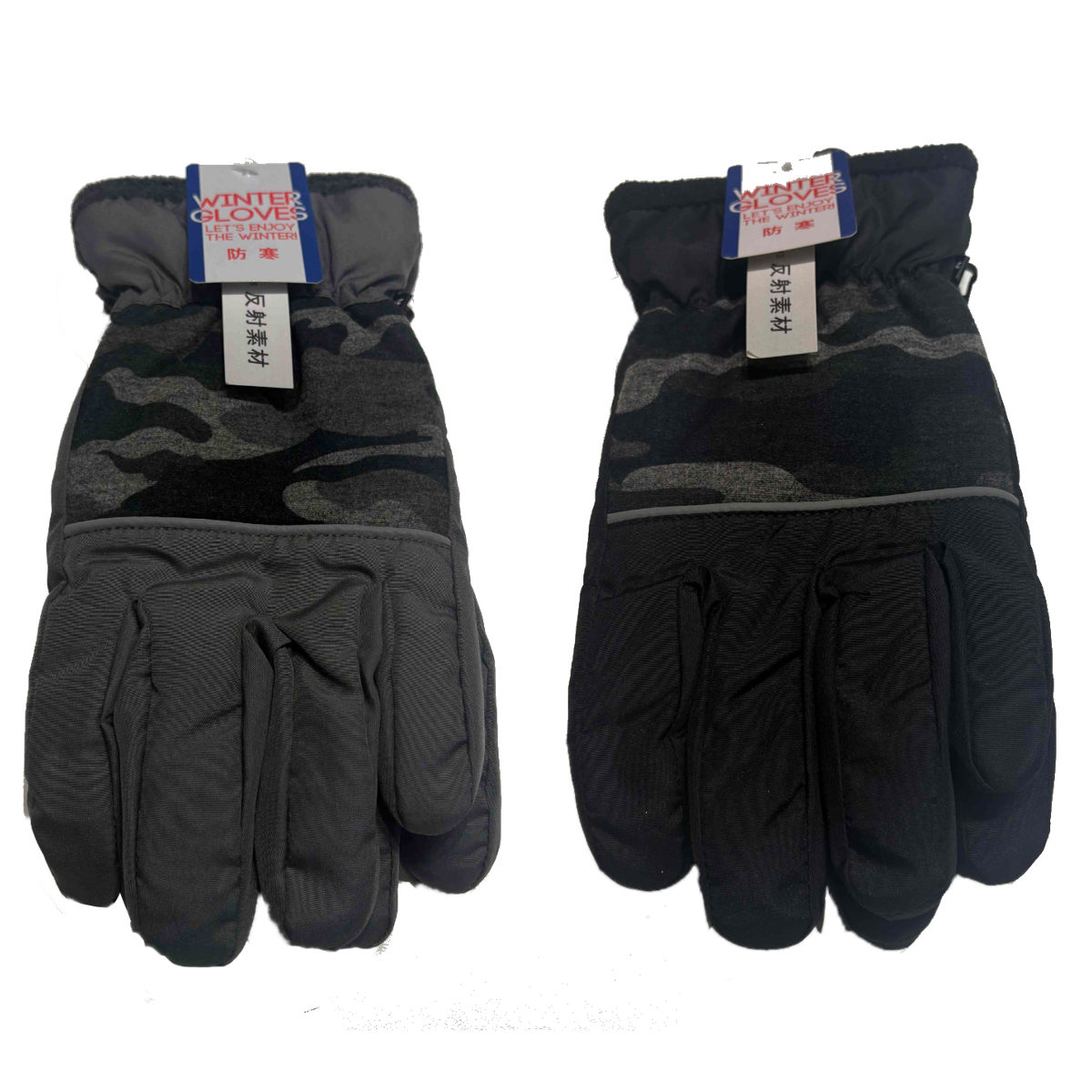 アソート 手袋 紳士 迷彩 ※色は選べません （ てぶくろ 防寒 メンズ 5本指 シンプル 温かい 防寒手袋 防風 保温 寒さ対策 秋 冬 あったか ）