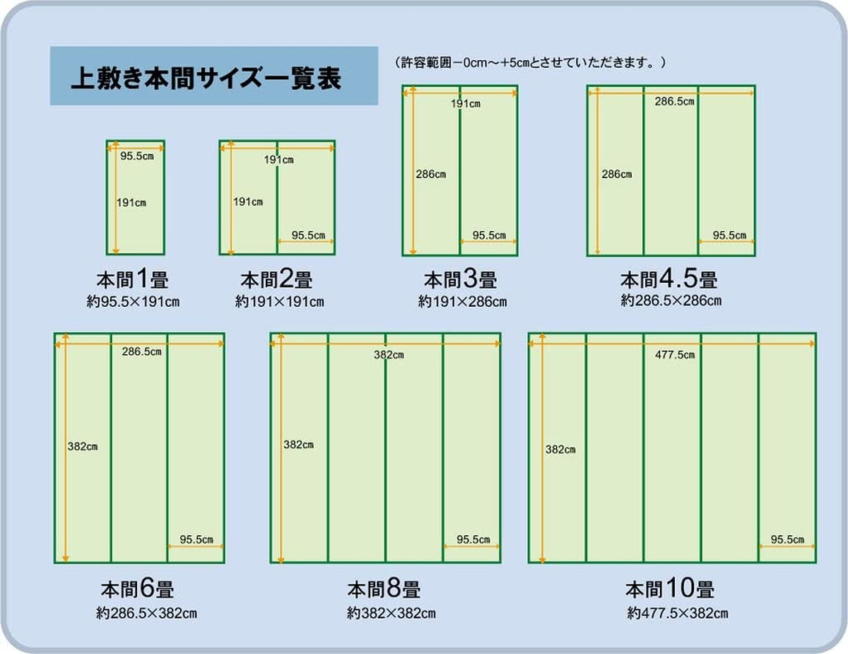 い草上敷き 純国産 い草 カーペット 糸引織 湯沢 本間8畳 約382×382cm （ マット い草マット い草カーペット 絨毯 畳カバー ござ 畳表  関西間 京間 正方形 畳める コンパクト リバーシブル 国産い草 空気清浄 防臭 抗菌 ）