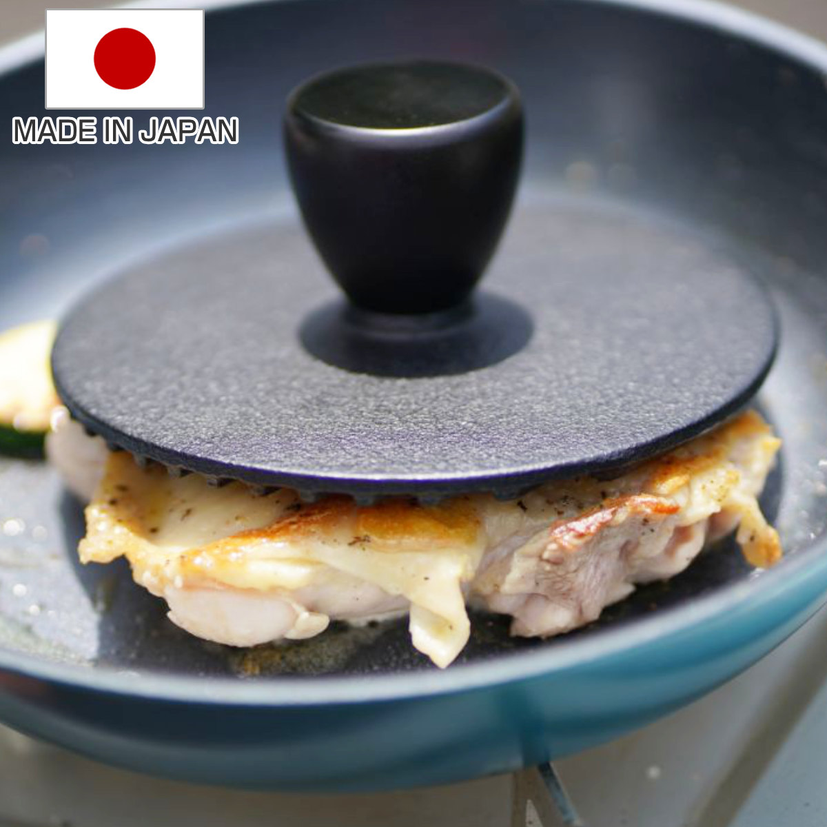 ミートプレス 南部鉄器 日本製 ( 鉄製 ミートプレッサー キッチンプレス 肉おさえ 肉押さえ 焼目 焼き目 グリルマーク 丸型 円形 キッチンツール 調理器具 下ごしらえ用品 ステーキ ベーコン ソテー 便利グッズ キッチン用品 )