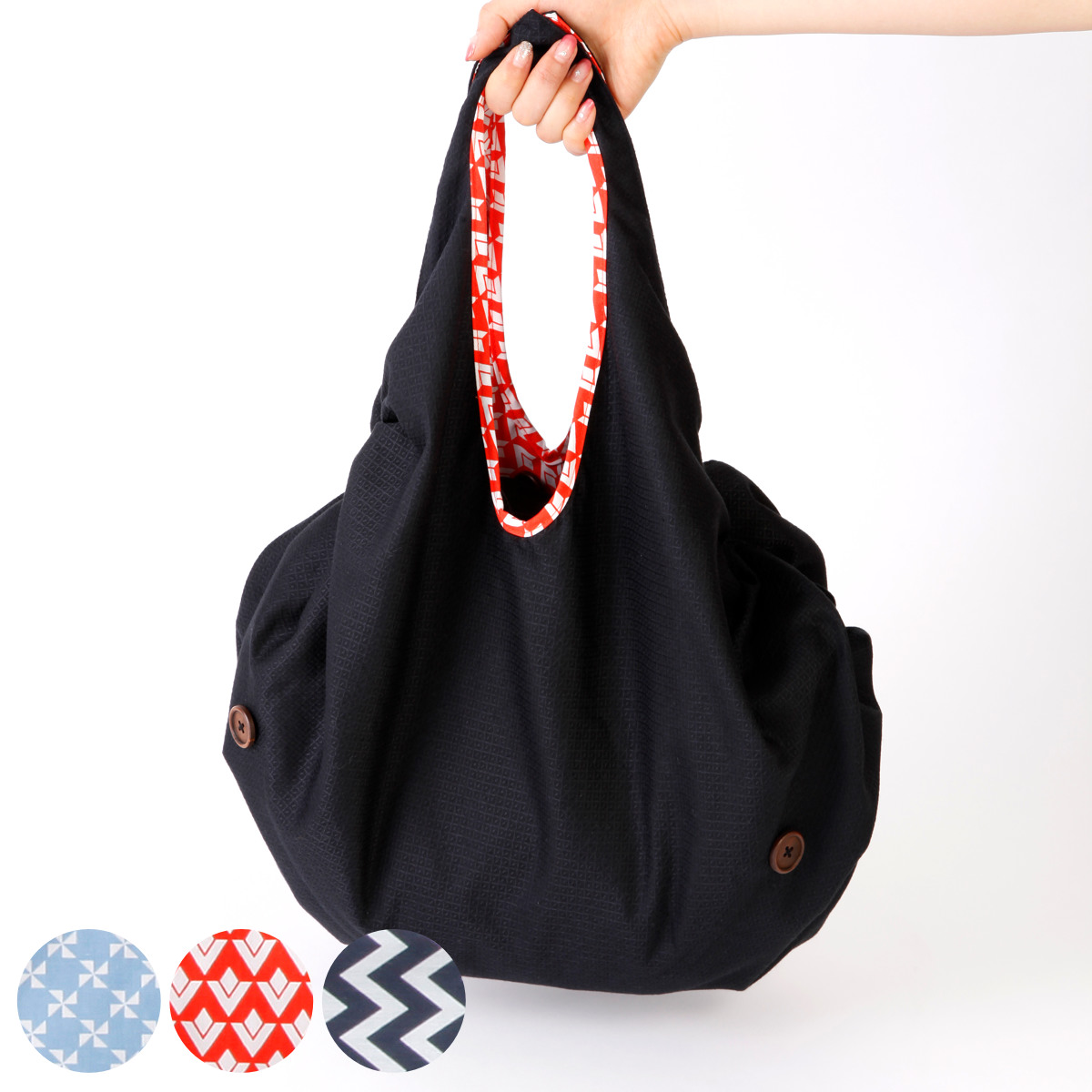 バック かばん 折りたたみ ころもがえ オシャレ （ 90cm 風呂敷 ふろしき エコバッグ 17L バッグ 折り畳み 長さ調節 サブバッグ レジ袋 買い物袋 大判 風呂敷き フロシキ 旅行 トラベル 出張 カバン 鞄 収納 持ち運び ） 【波】