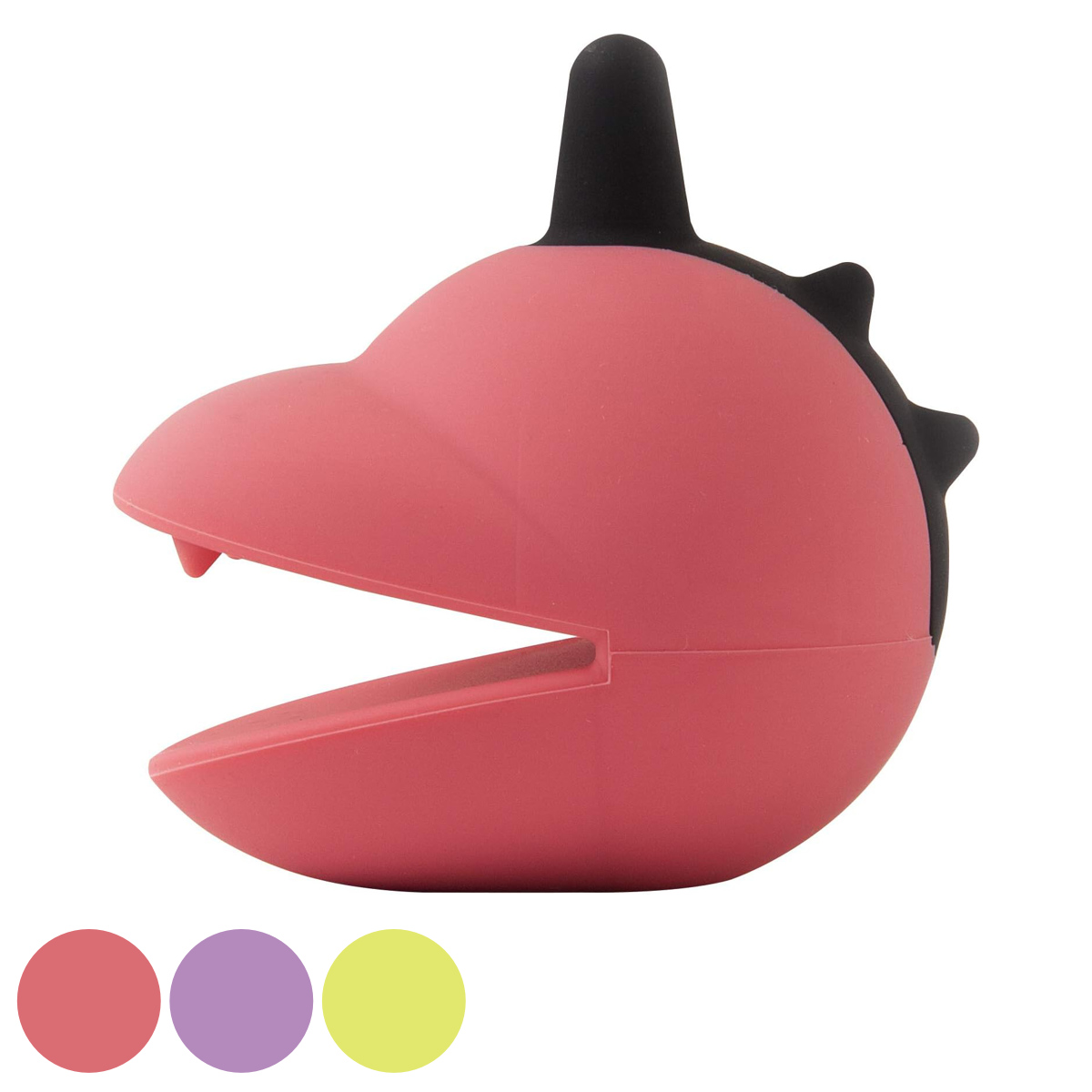 マッサージ 手 ツノザウルス 疲労 ( ツボ押し 手のひら ツボ ハンド マッサージャー 指 指先 手指 ハンドマッサージ デスクワーク オフィス 会社 自宅 持ち運び エレベーター チャイム ノータッチグッズ 非接触グッズ ) 【サーモンピンク】