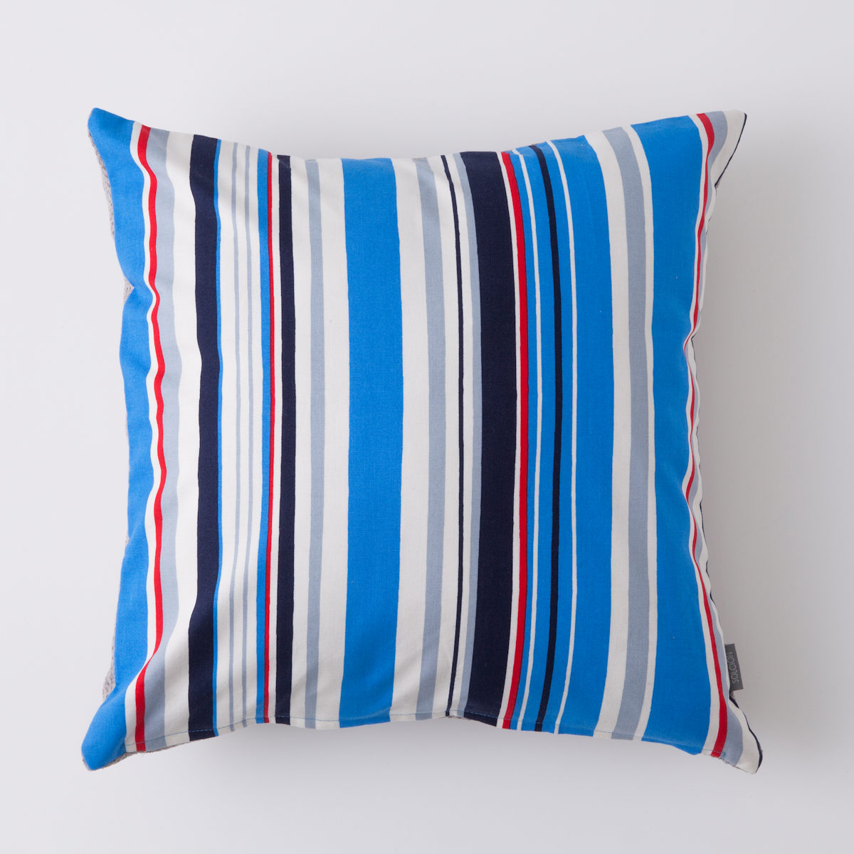 クッションカバー TOMARU ( クッション カバー 45×45cm 滑り止め付き 日本製 ストライプ ネコ インテリア 雑貨 タブレットクッション 替え 北欧 おしゃれ タブレット スマホ スタンド 模様替え インテリア雑貨 正方形 替えカバー ) 【グリーンストライプ】 グリーンストライプ