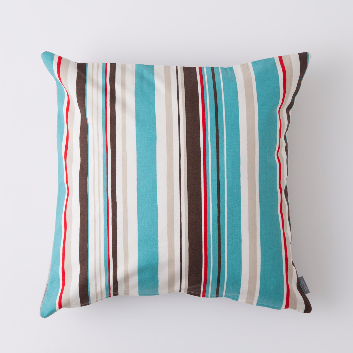 クッションカバー TOMARU ( クッション カバー 45×45cm 滑り止め付き 日本製 ストライプ ネコ インテリア 雑貨 タブレットクッション 替え 北欧 おしゃれ タブレット スマホ スタンド 模様替え インテリア雑貨 正方形 替えカバー ) 【グリーンストライプ】 グリーンストライプ