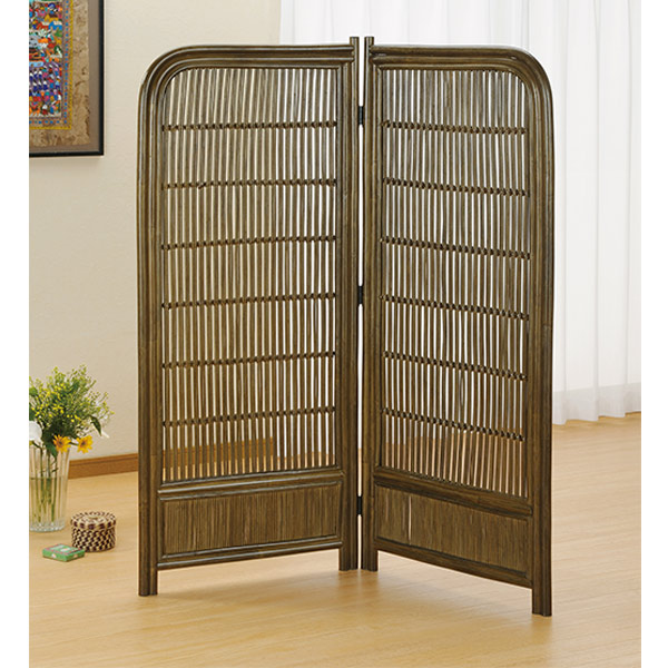 dショッピング |衝立 2連 間仕切り パーテーション 籐家具 高さ140cm