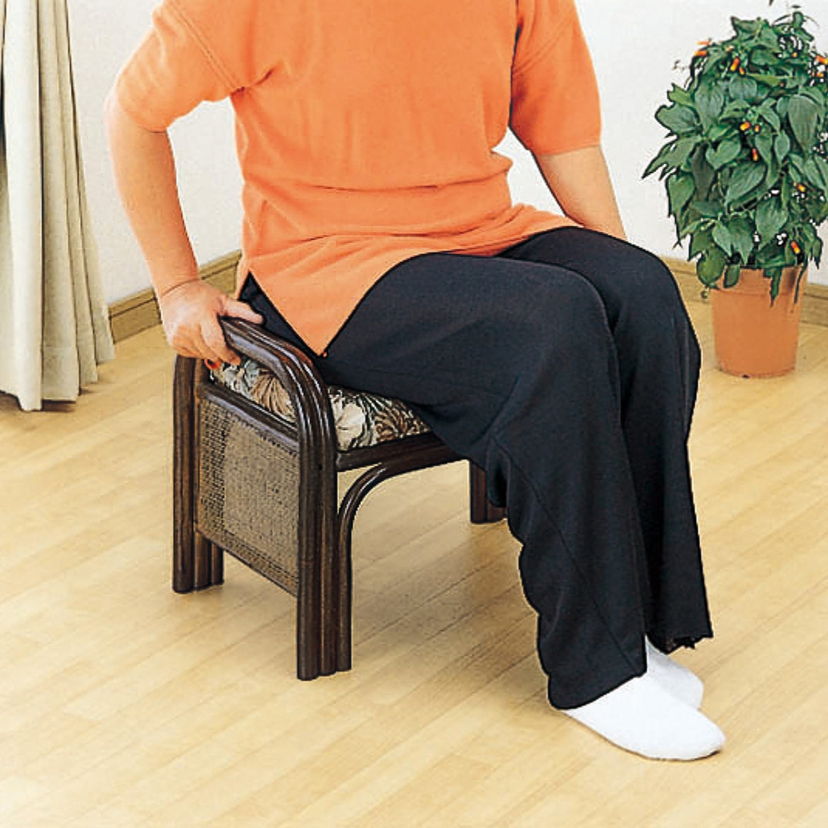 dショッピング |籐 楽々座椅子 ハイタイプ 座面高31cm （ 正座椅子 