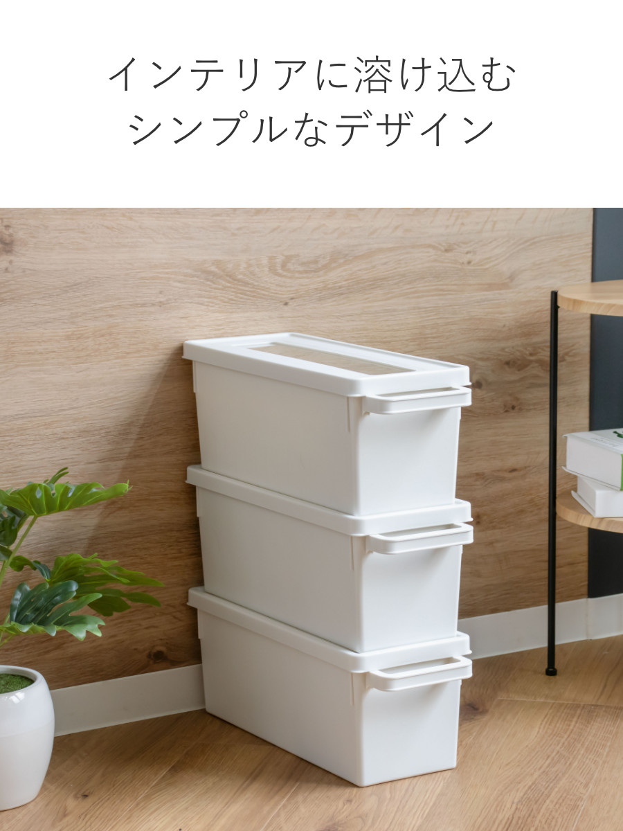 収納ケース メディアコンテナ CD用 ホワイト 幅44.9×奥行16.7×高さ16.4cm ( CD収納ケース 収納ボックス メディア収納 ボックス ケース フタ付き 仕切り付き 積み重ね プラスチック 収納 保管 整理 小物収納 )