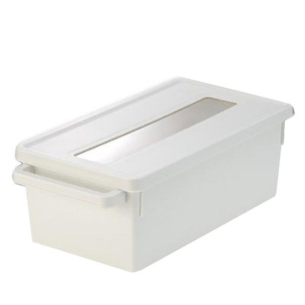 収納ケース メディアコンテナ DVD用 ホワイト 幅44.9×奥行23.3×高さ15.7cm ( DVD収納ケース 収納ボックス メディア収納 ボックス ケース フタ付き 仕切り付き 積み重ね プラスチック 収納 保管 整理 小物収納 )