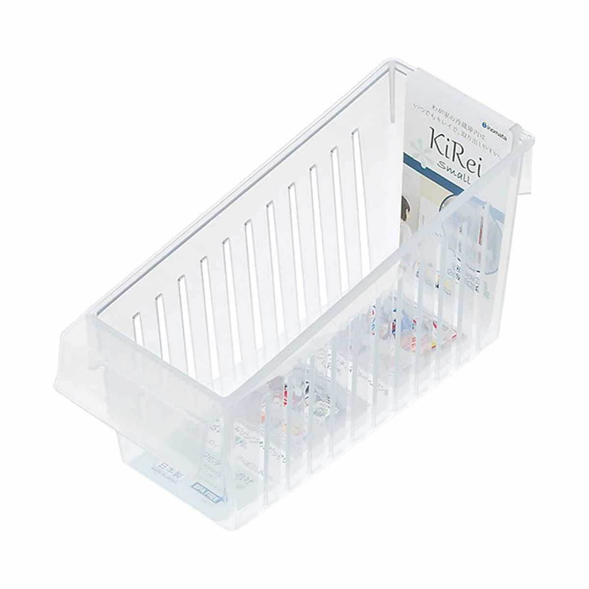 キッチン収納 冷蔵庫収納 キレイストッカー スモール （ 収納ケース 収納バスケット 深型 スリム 透明 冷蔵室収納トレー 収納トレー 冷蔵庫トレー 冷蔵庫内 収納 バスケット ケース パックジュース 食品 整理 日本製 プラスチック ）