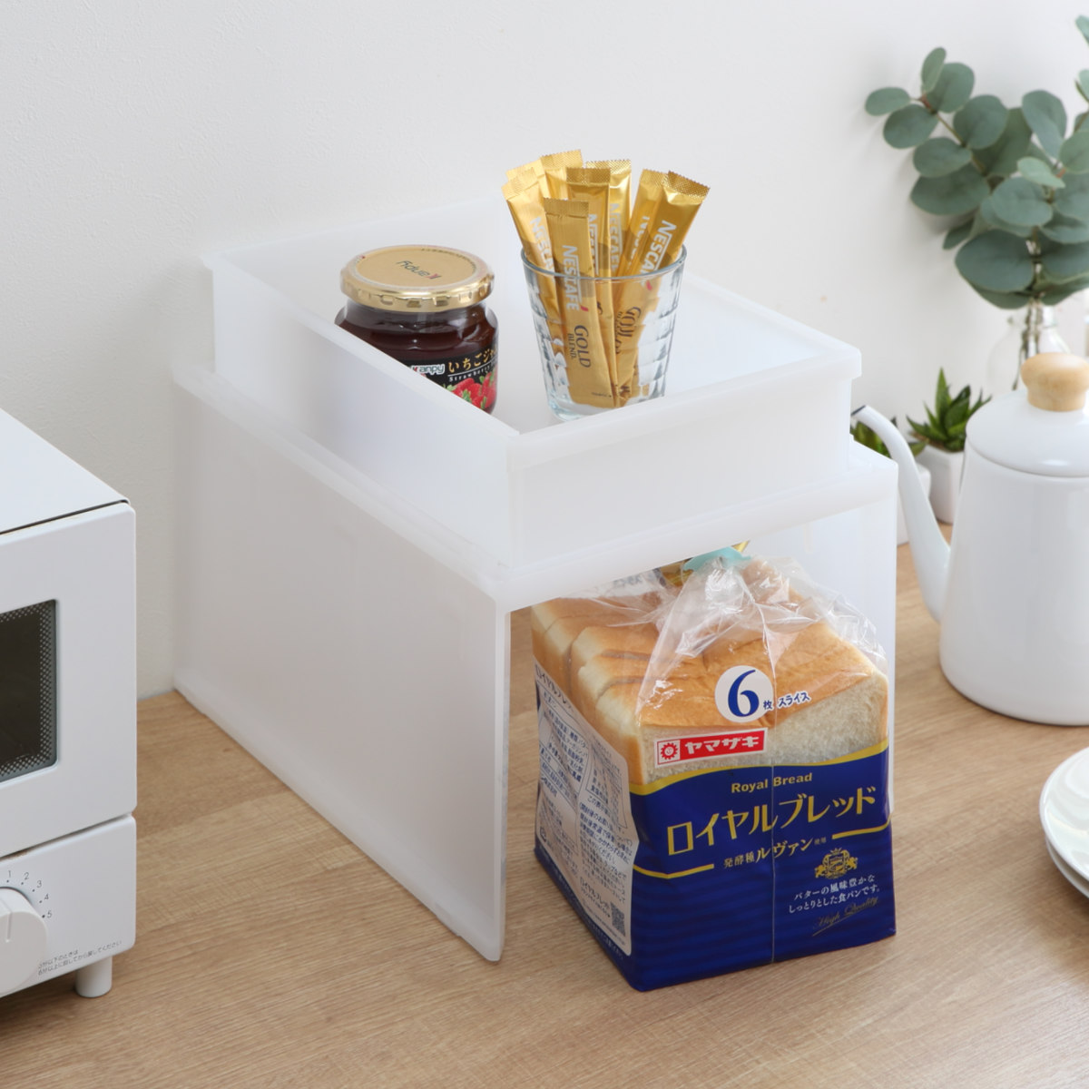 洗面下収納 フリーラック 幅22.2×奥行29.5高さ18.5cm 洗面下ラック ( 洗面下 収納 ラック 収納棚 引出し式 収納ボックス スタッキング 組み合わせ 棚 引き出し ボックス 半透明 洗面台 整理 シンク下 隙間 )