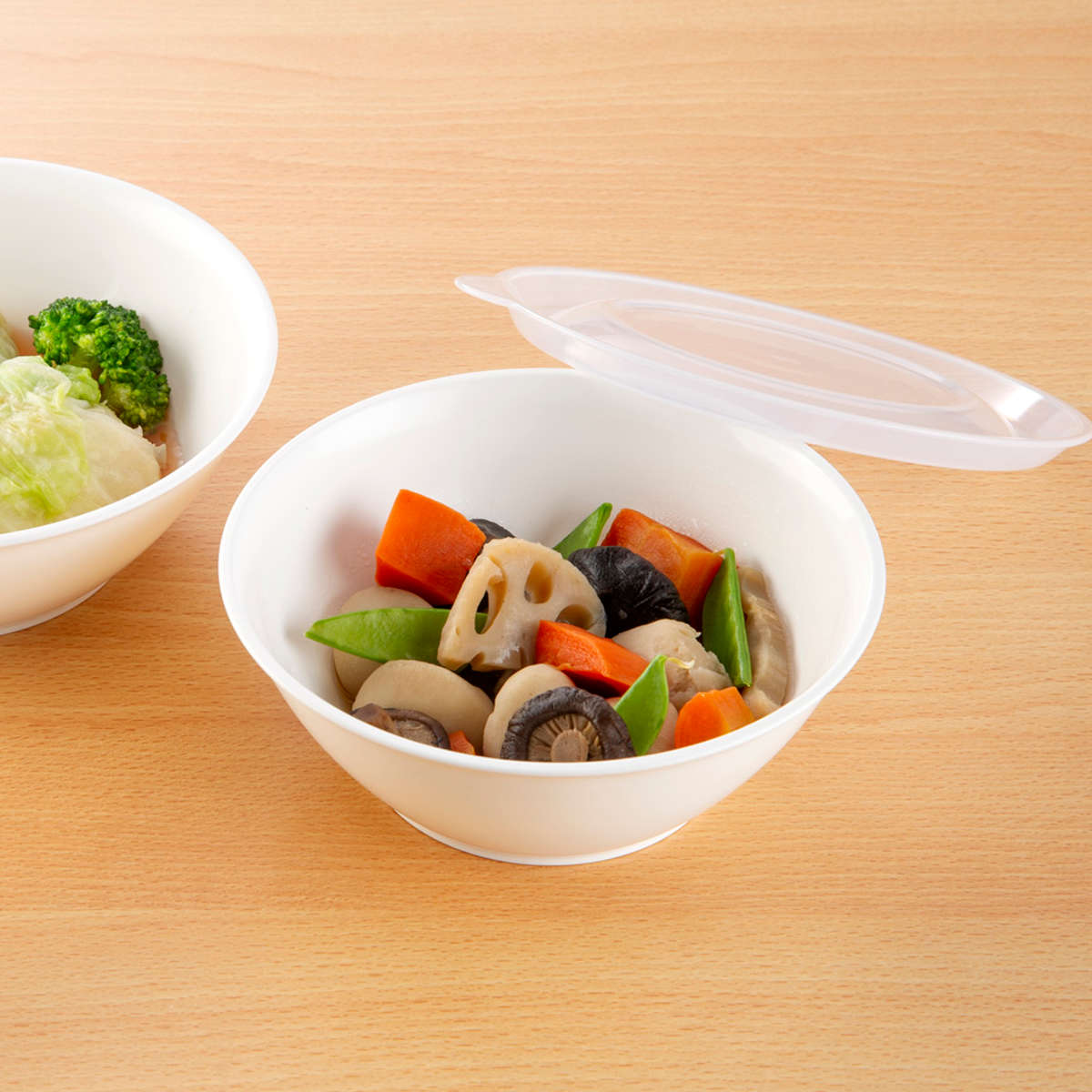 保存容器 そのまま食卓に出せる保存容器 M ( 380ml 保存 容器 食品保存容器 食品 食洗機対応 電子レンジ対応 冷凍 食品保存 日本製 ストッカー 作り置き 常備菜 そのまま出せる 白い器 プラスチック BPAフリー )