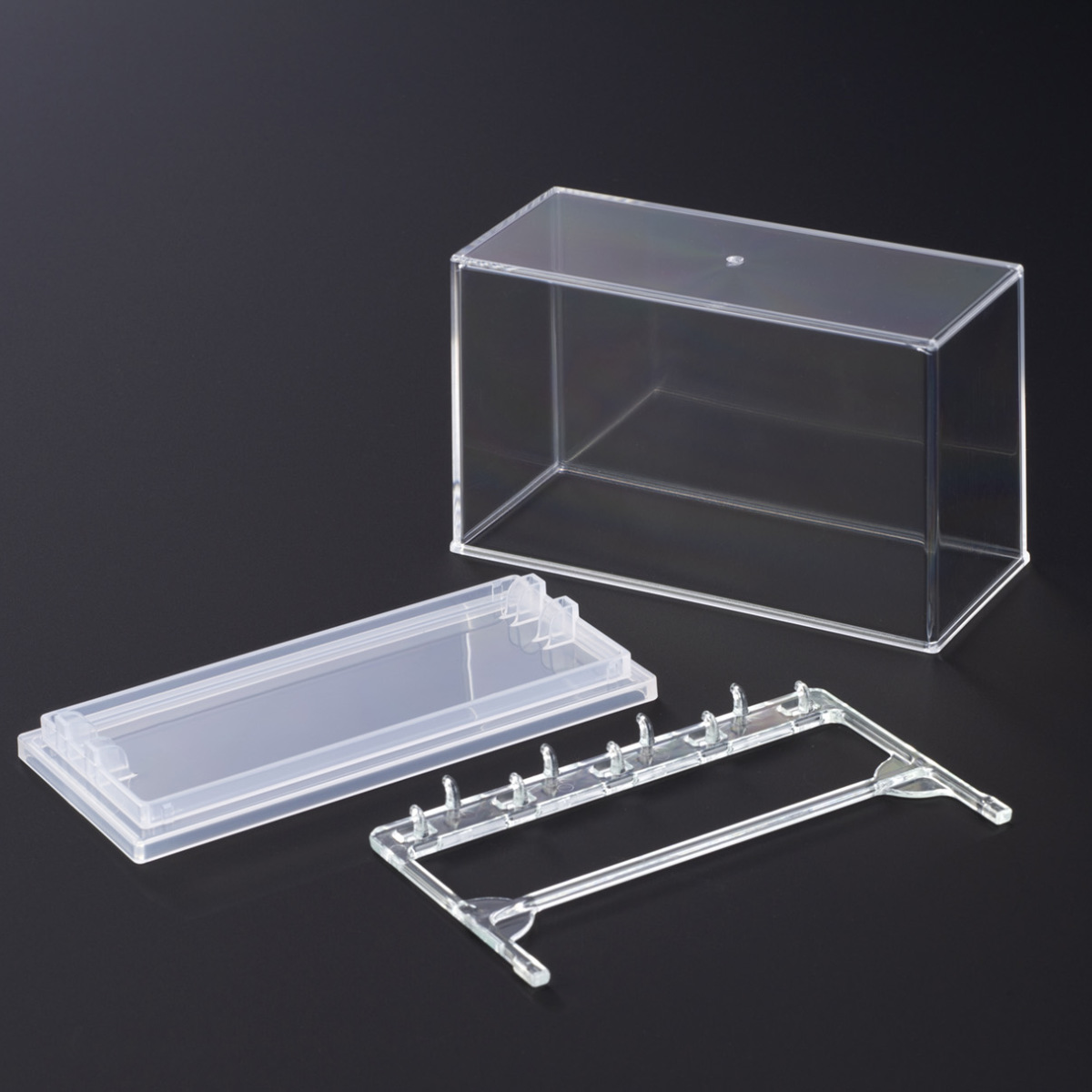 ミニチャーム ディスプレイケース 収納ケース11.9×5.3×7.3cm ( 収納 ケース ディスプレイ 飾る コレクション ボックス コレクションケース 見せる収納 ディスプレー 入れ物 入れ 収集 ガチャガチャ )