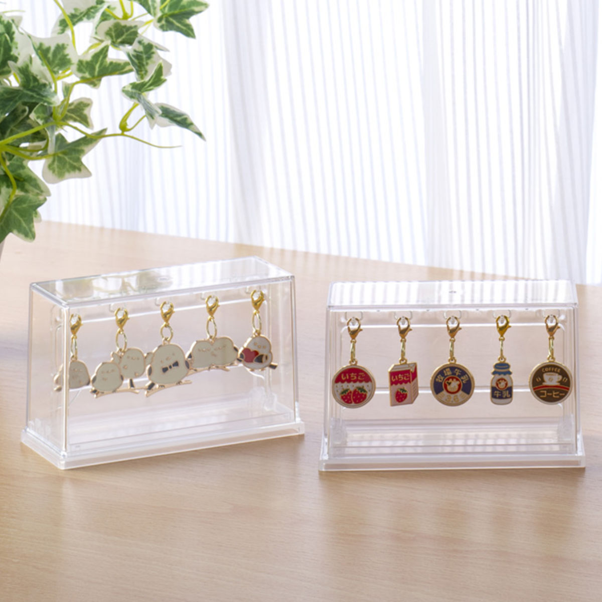 ミニチャーム ディスプレイケース 収納ケース11.9×5.3×7.3cm ( 収納 ケース ディスプレイ 飾る コレクション ボックス コレクションケース 見せる収納 ディスプレー 入れ物 入れ 収集 ガチャガチャ )