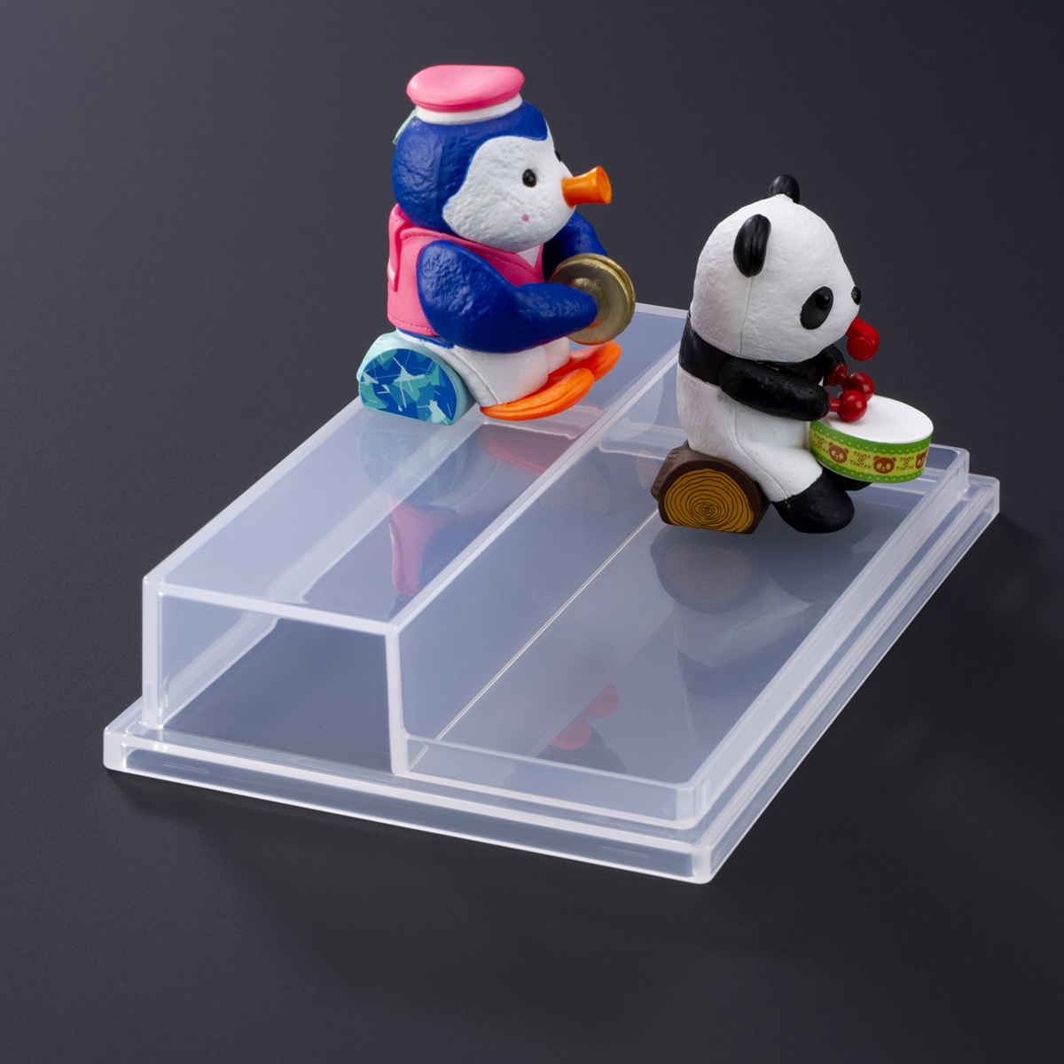 ミニフィギュア ディスプレイケース 収納ケース 10個セット 11.9×7.8×8.3cm ( 収納 ケース ディスプレイ 飾る コレクション ボックス コレクションケース 見せる収納 ディスプレー 入れ物 入れ 収集 ガチャガチャ ひな壇 )