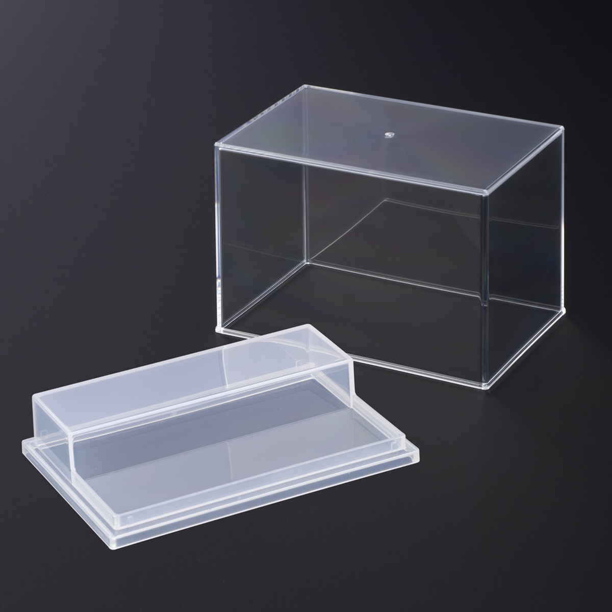 ミニフィギュア ディスプレイケース 収納ケース 10個セット 11.9×7.8×8.3cm ( 収納 ケース ディスプレイ 飾る コレクション ボックス コレクションケース 見せる収納 ディスプレー 入れ物 入れ 収集 ガチャガチャ ひな壇 )