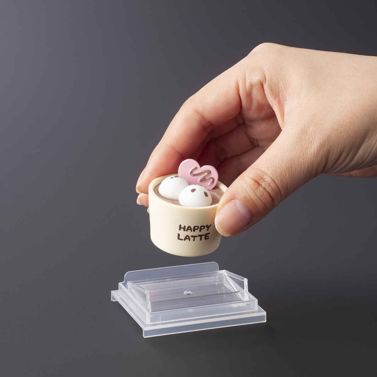 ミニチュアフード ディスプレイ 収納ケース 5.9×5.3×6.7cm ( 収納 ケース 飾る コレクション ボックス コレクションケース 見せる収納 ディスプレー 入れ物 入れ 収集 ガチャガチャ 角度調節 )