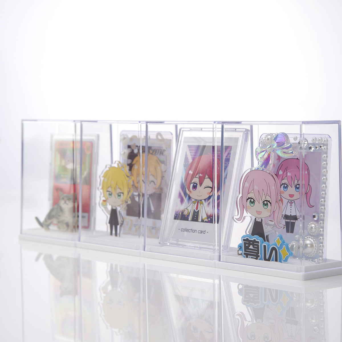 硬質カードケース ディスプレイ 収納ケース 10個セット 9×5.2×11.7cm ( 収納 ケース 飾る コレクション ボックス コレクションケース 見せる収納 ディスプレー 入れ物 入れ 収集 カード アクリルスタンド )