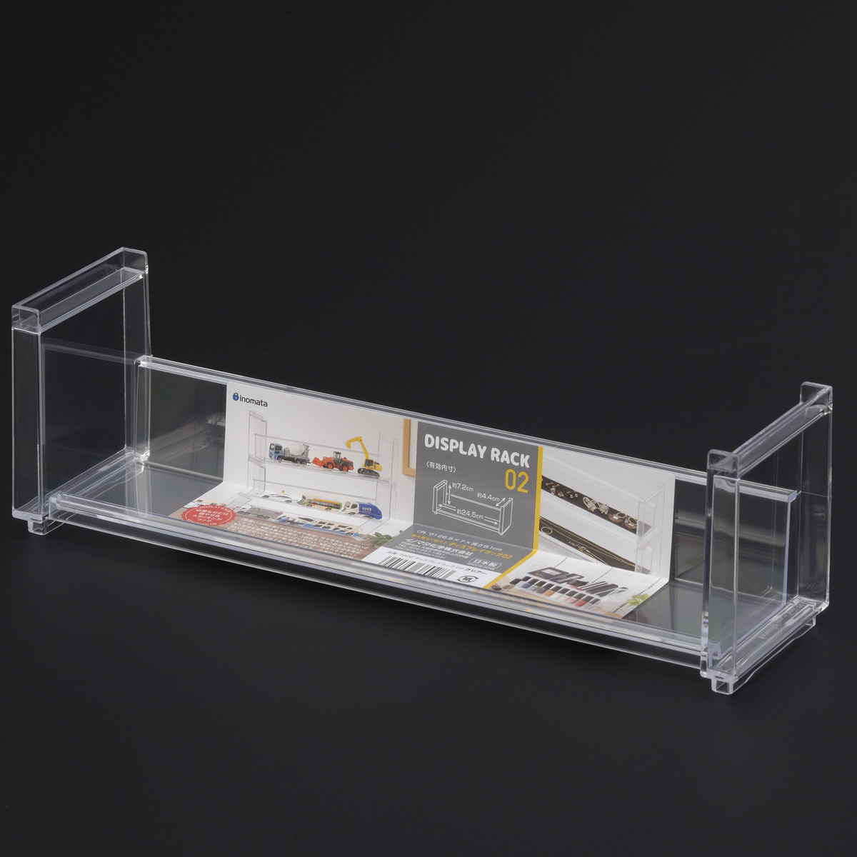 ディスプレイラック 幅26.9×奥行7×高さ8.1cm スタッキング 卓上 収納 ( ディスプレイ コレクション ケース プラスチック クリアケース フィギュア ディスプレイケース ラック インテリア 飾る 棚 見せる収納 )