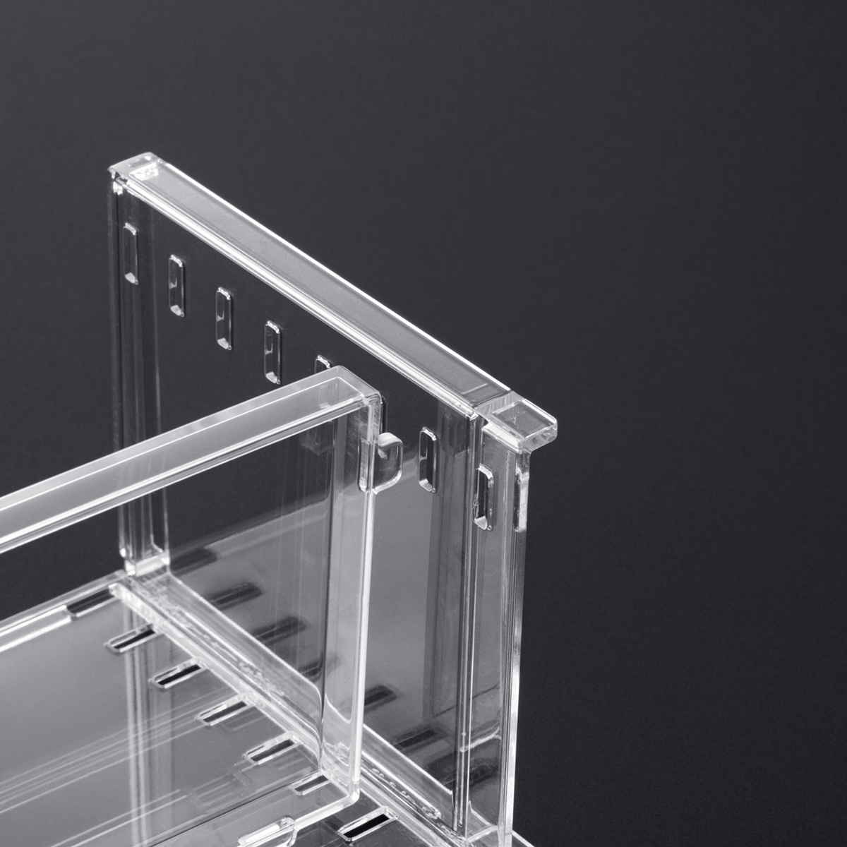 ディスプレイラック 幅19.6×奥行7×高さ9.1cm スタッキング 卓上 収納 ( ディスプレイ コレクション ケース プラスチック クリアケース フィギュア ディスプレイケース ラック インテリア 飾る 棚 見せる収納 )