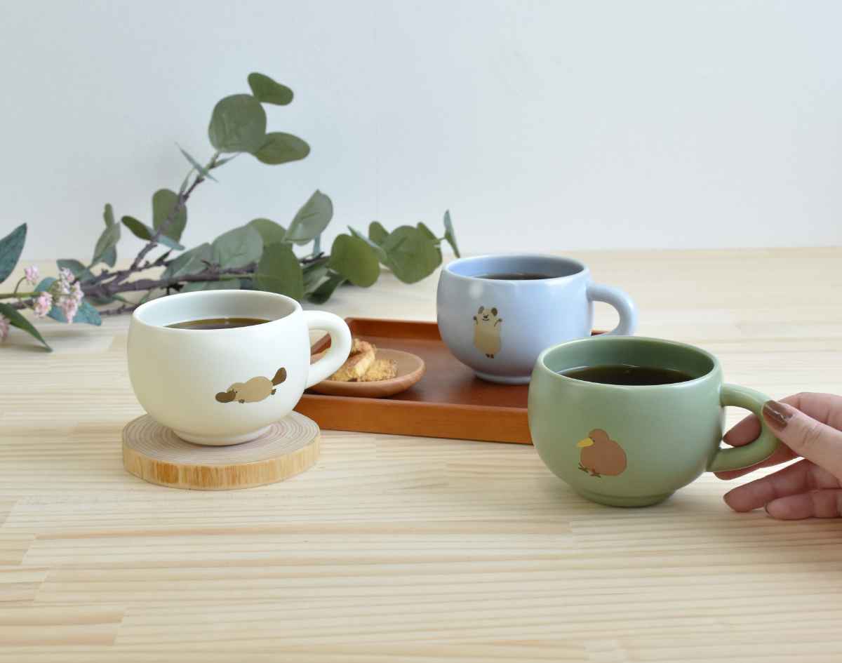 マグカップ 300ml Rareni レアニ 陶磁器 ( 食洗器対応 電子レンジ対応 マグ カップ コップ テーブルウェア キッチン用品 アニマル 動物 コーヒー 紅茶 ティータイム おしゃれ ) 【ハシビロコウ】 ハシビロコウ