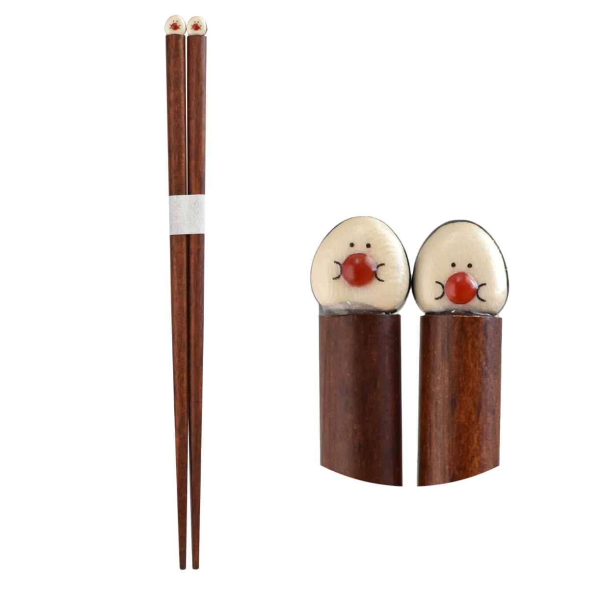 箸 21cm ぎゅっとおにぎりさん 木製 ( お箸 はし おはし ハシ カトラリー 日本製 天然木 シンプル 自宅用 普段使い かわいい おにぎり 国産 ) 【焼き】 焼き