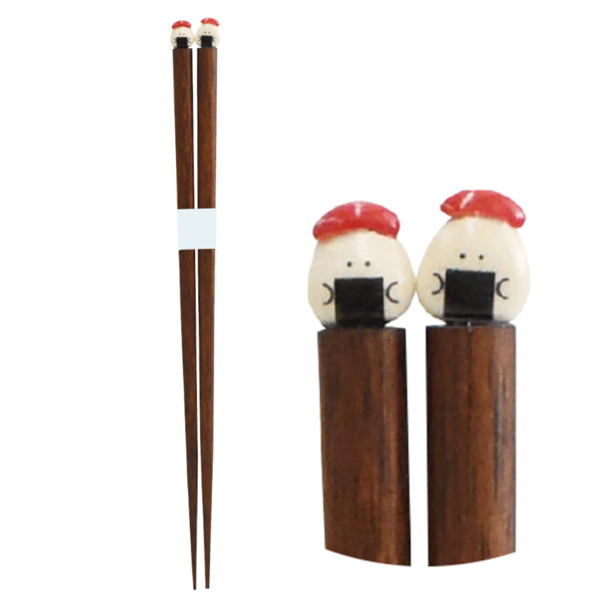 箸 21cm ぎゅっとおにぎりさん 木製 ( お箸 はし おはし ハシ カトラリー 日本製 天然木 シンプル 自宅用 普段使い かわいい おにぎり 国産 ) 【焼き】 焼き