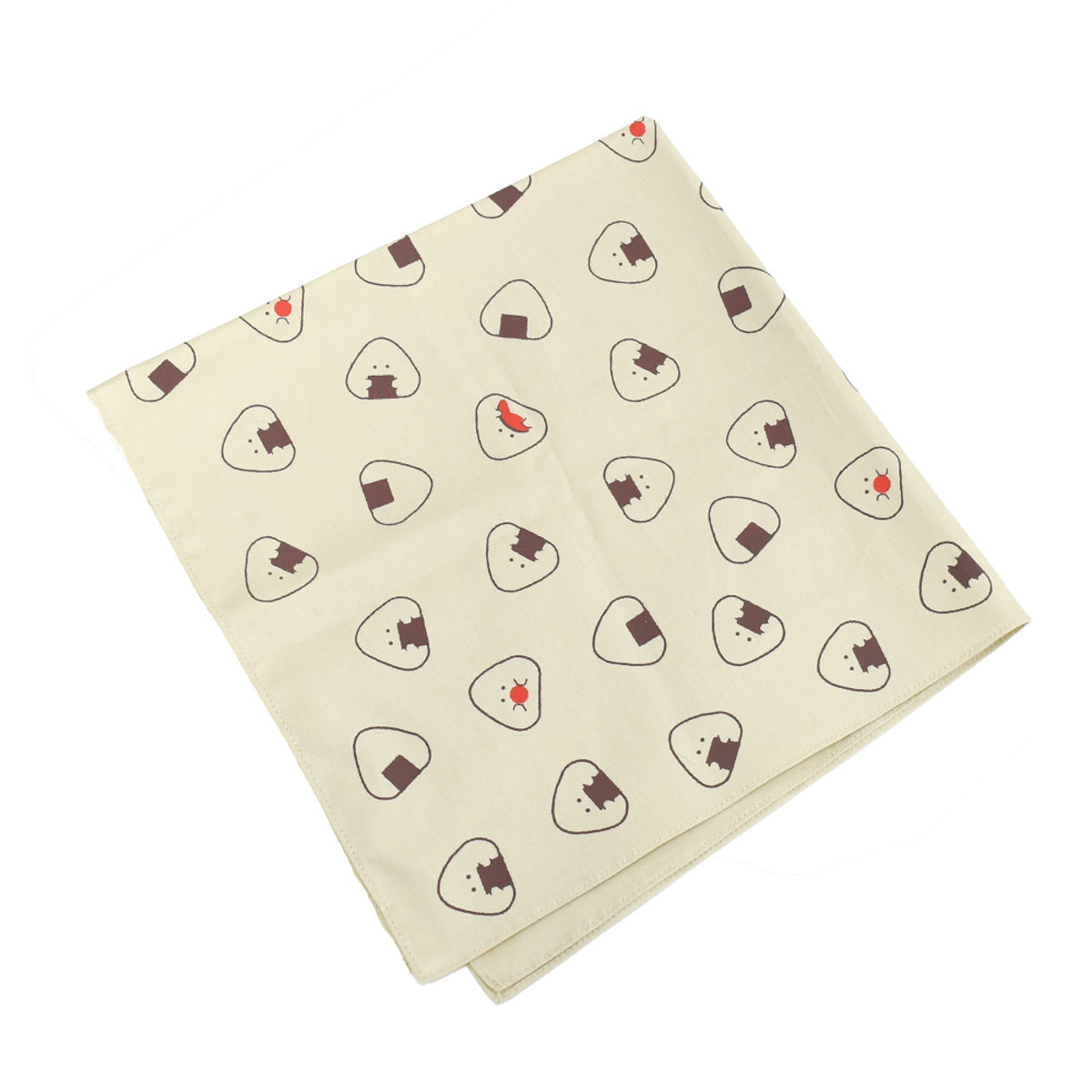 ランチクロス 50×50cm ぎゅっとおにぎりさん ( ナフキン ランチョンマット 弁当包み 給食ナフキン 日本製 お弁当箱 弁当 弁当箱 包み 入れ 子供用 幼稚園 保育園 給食 キッズ 正方形 子供 大人 ) 【ブラウン】 ブラウン